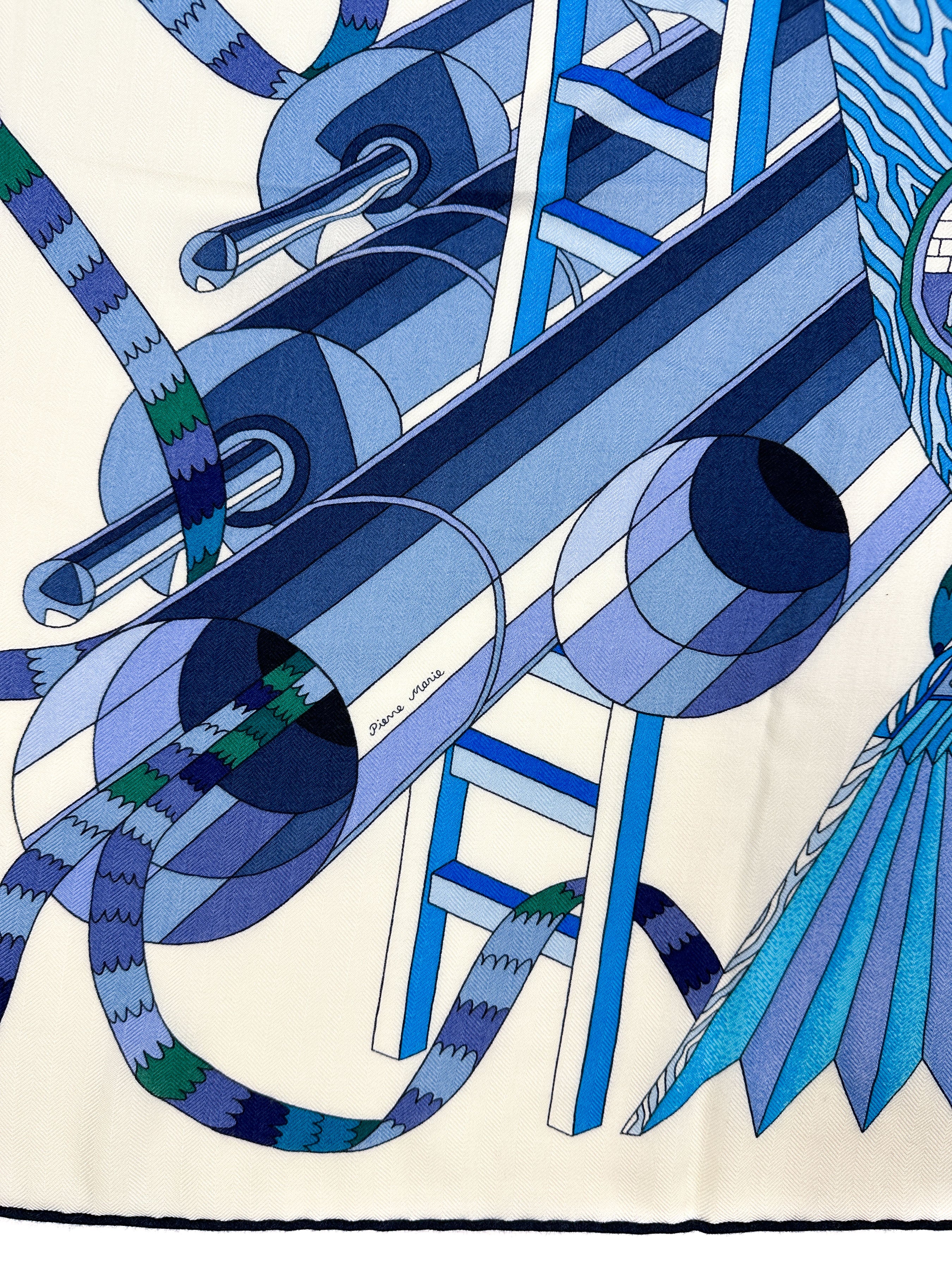 Hermès Point d'orgue Cashmere Silk 140