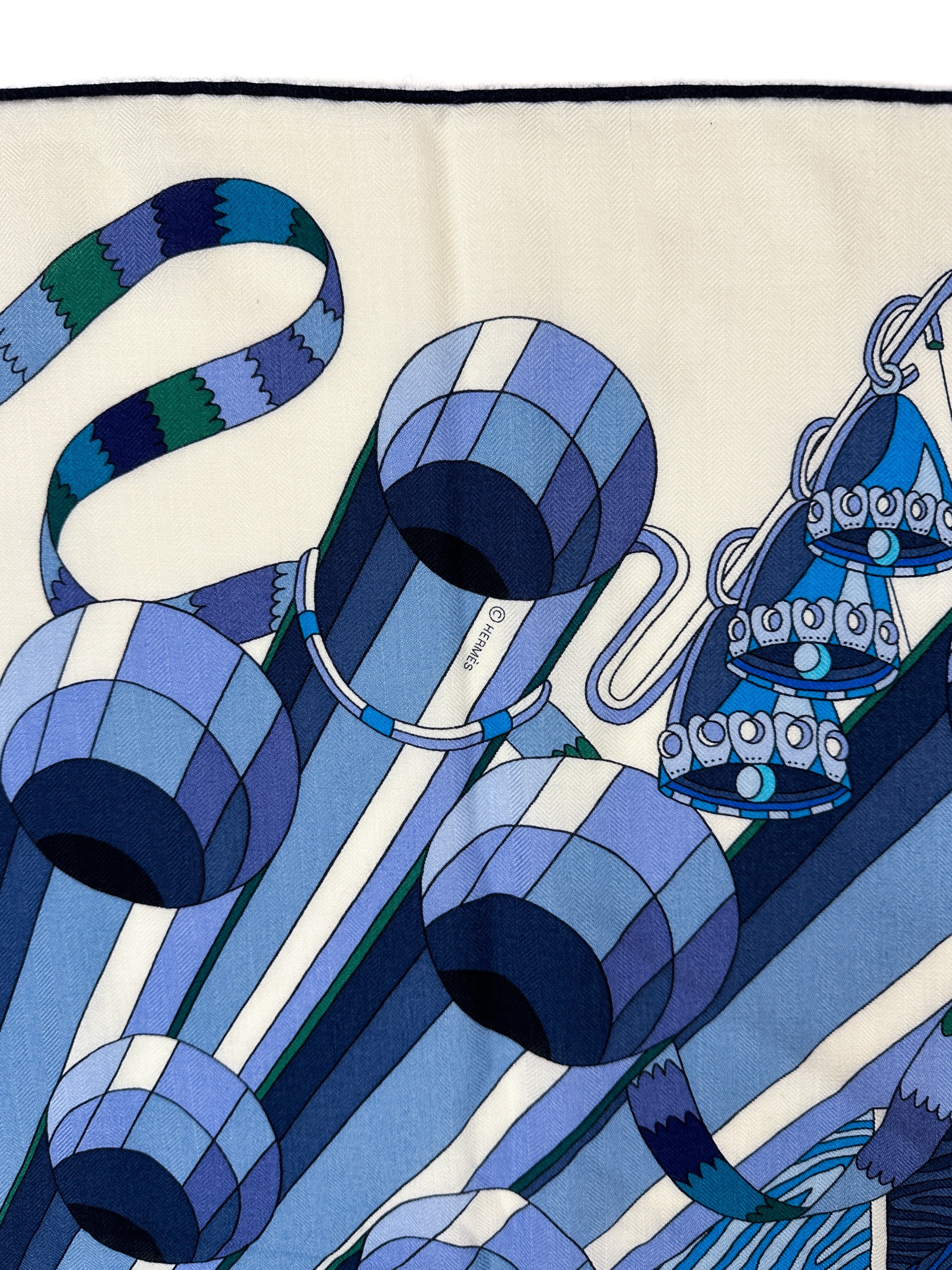 Hermès Point d'orgue Cashmere Silk 140