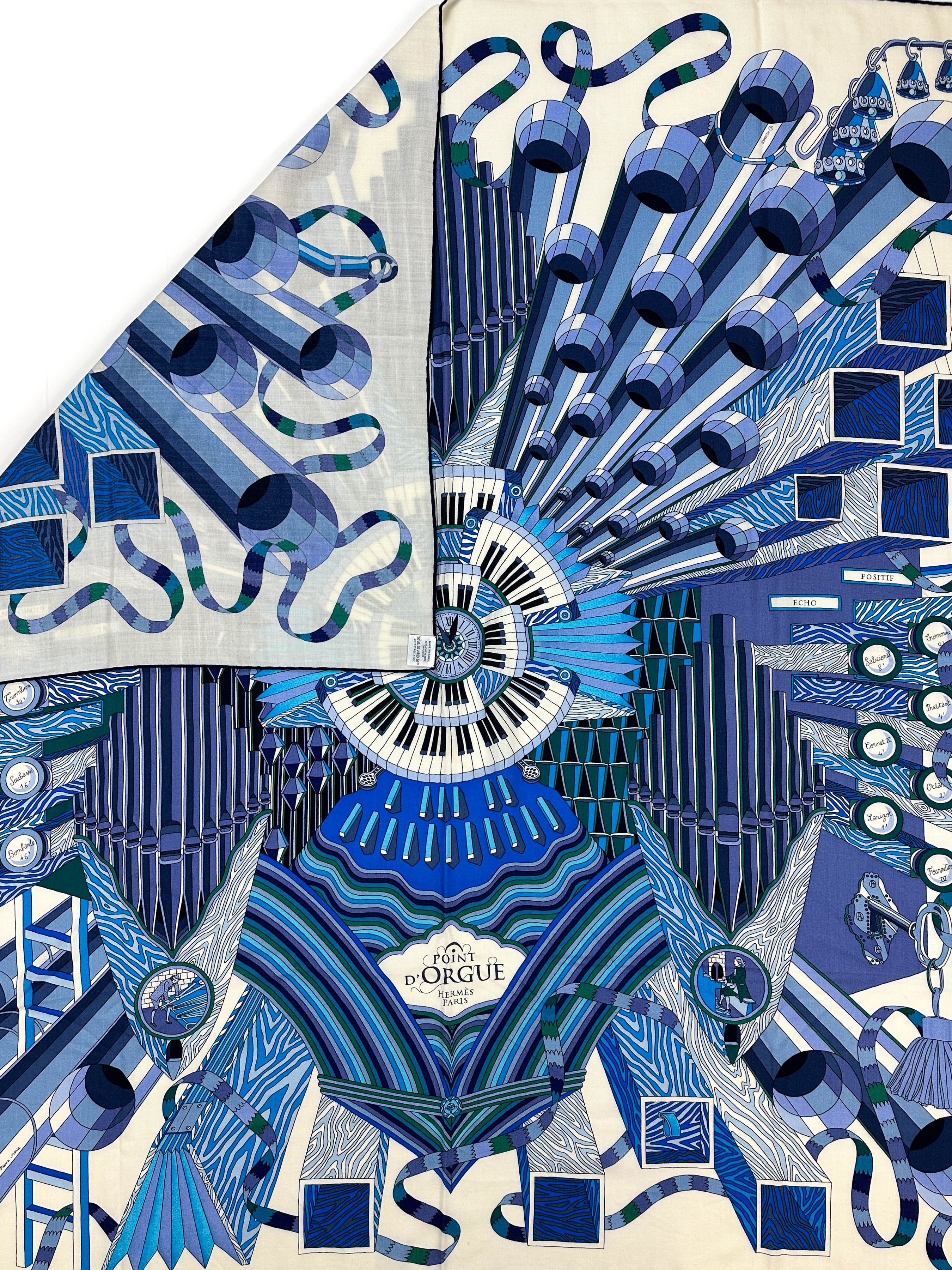 Hermès Point d'orgue Cashmere Silk 140