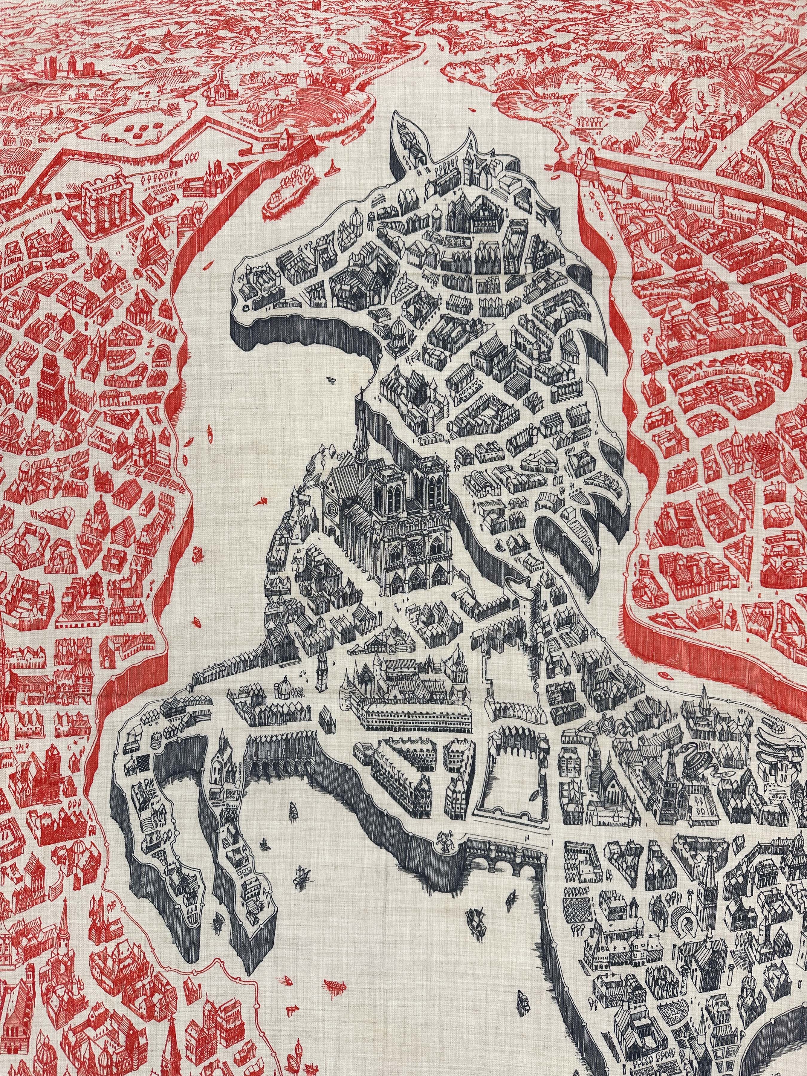 Hermès La Cité Cavalière Cashmere 140