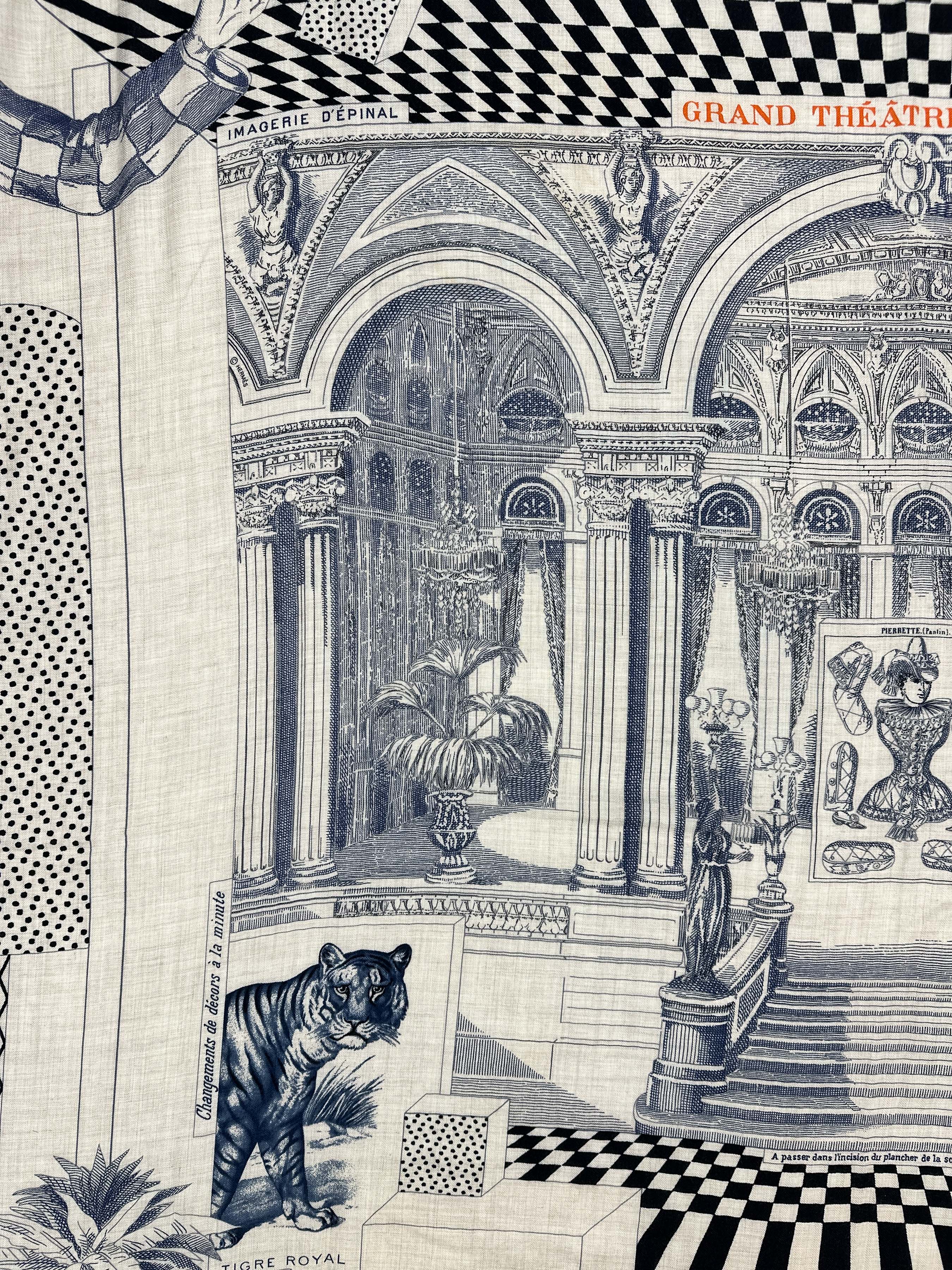 Hermès Grand Théâtre Nouveau Cashmere Silk 140