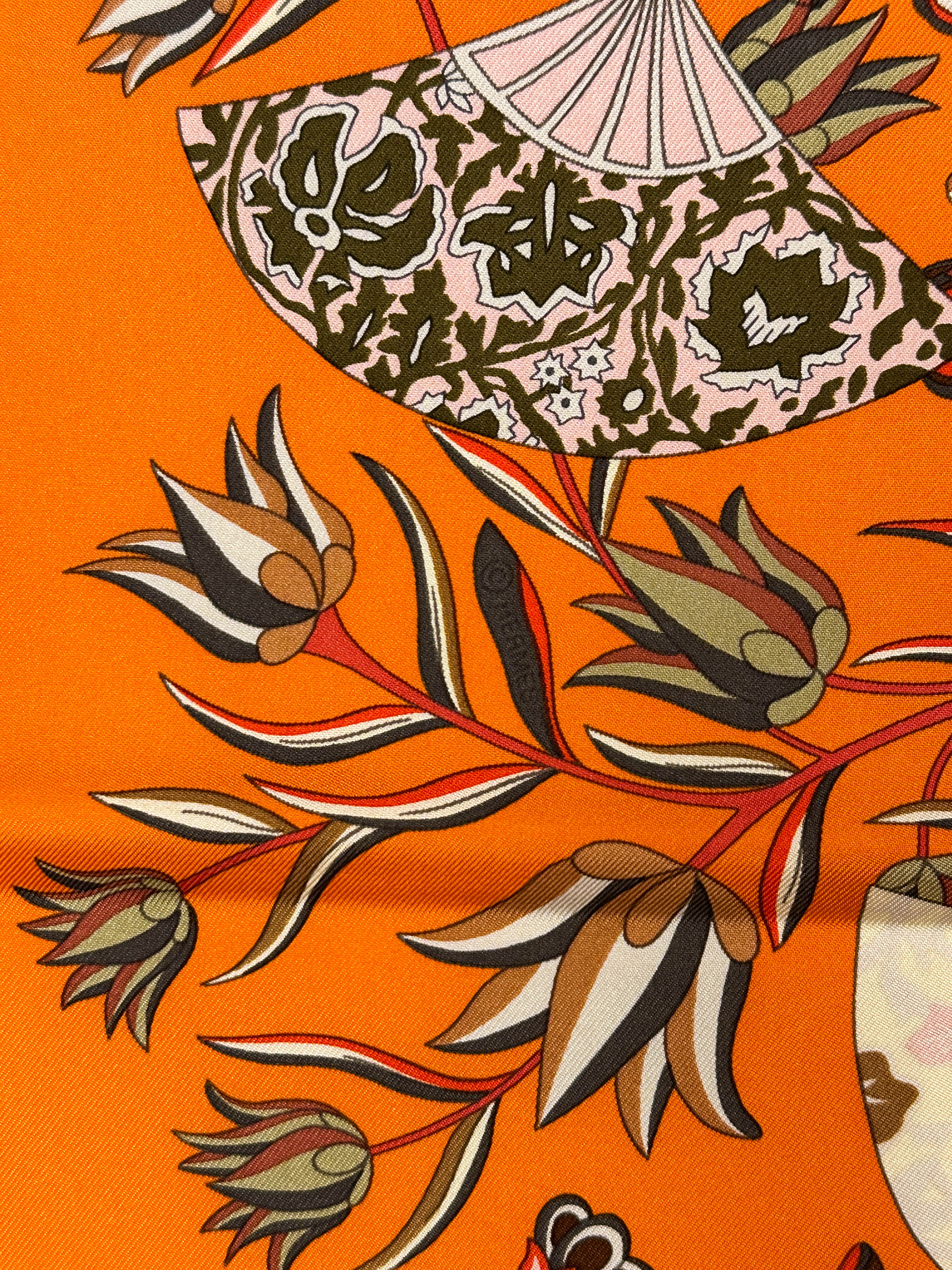 Hermès Fleurs et Papillons de Tissus 90