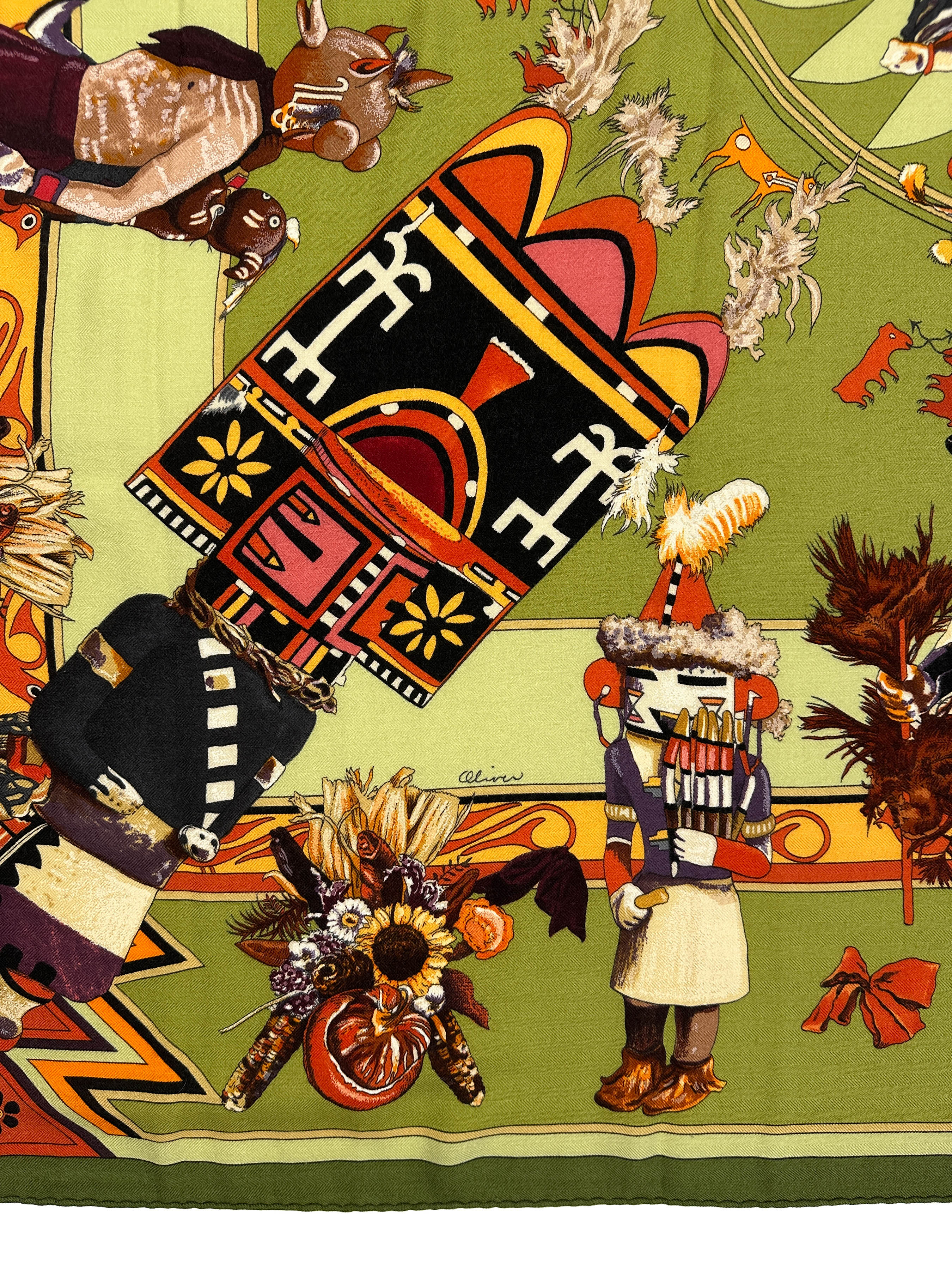 Hermès Kachinas Cashmere Silk 140