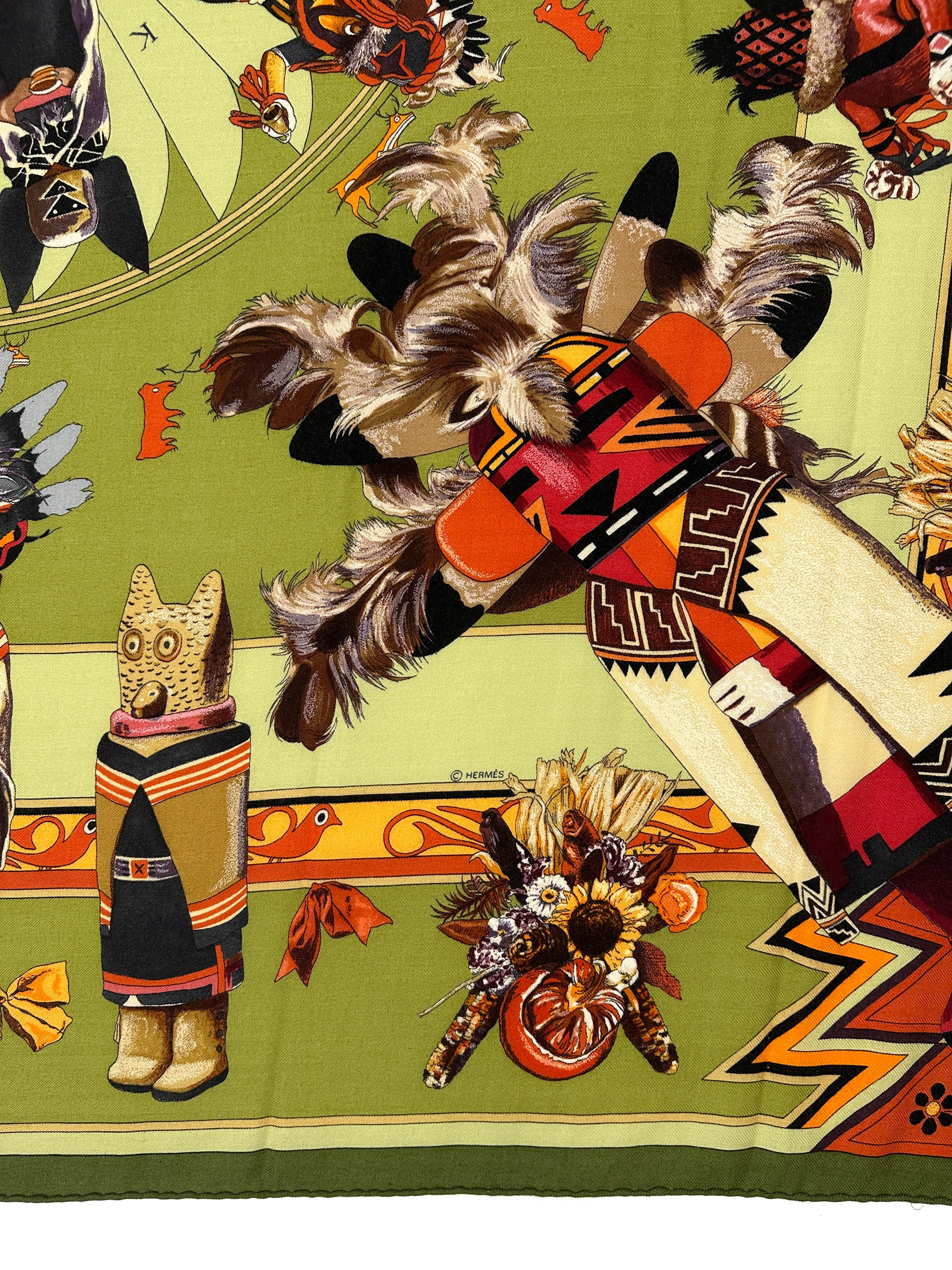 Hermès Kachinas Cashmere Silk 140