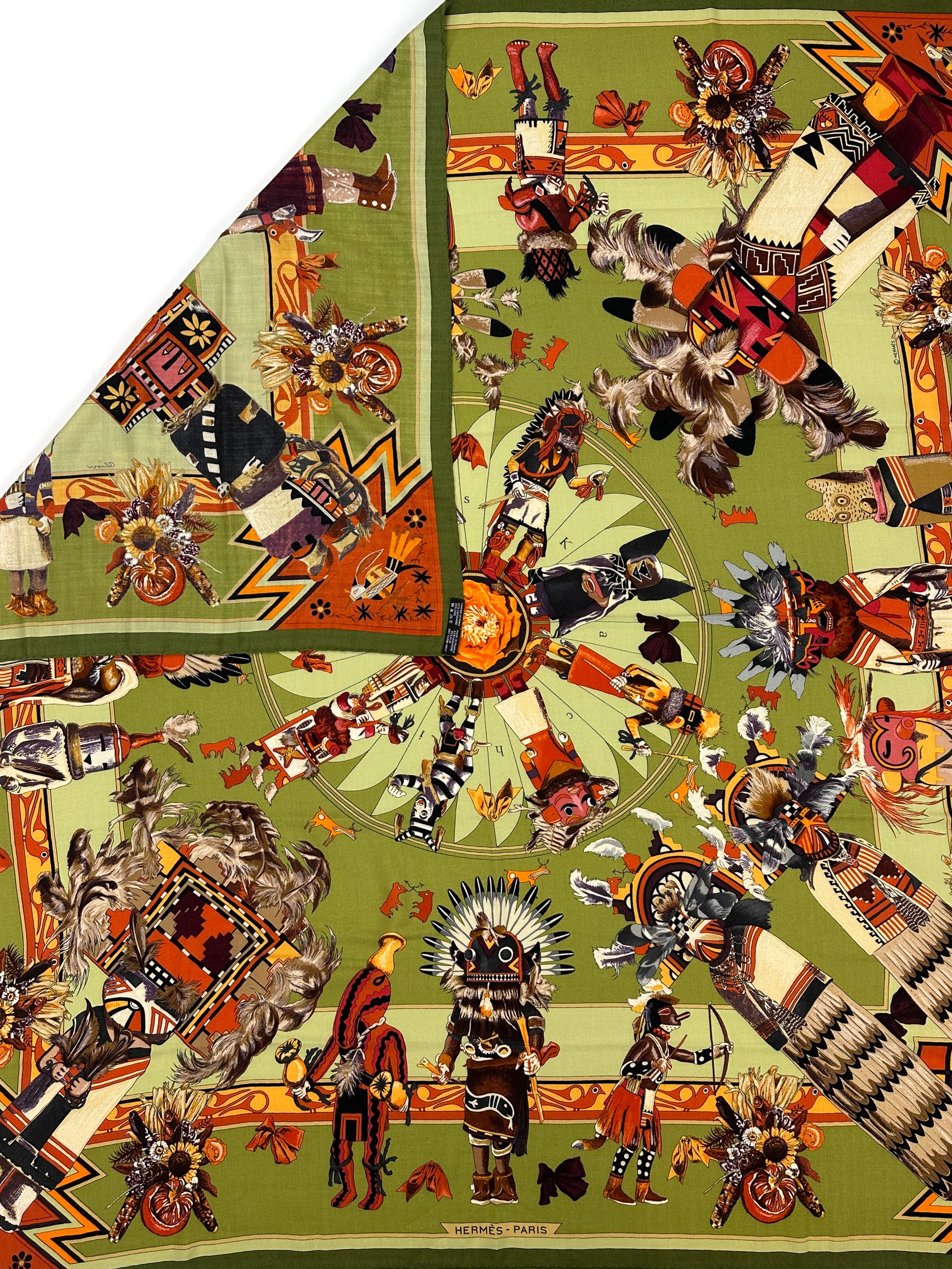 Hermès Kachinas Cashmere Silk 140