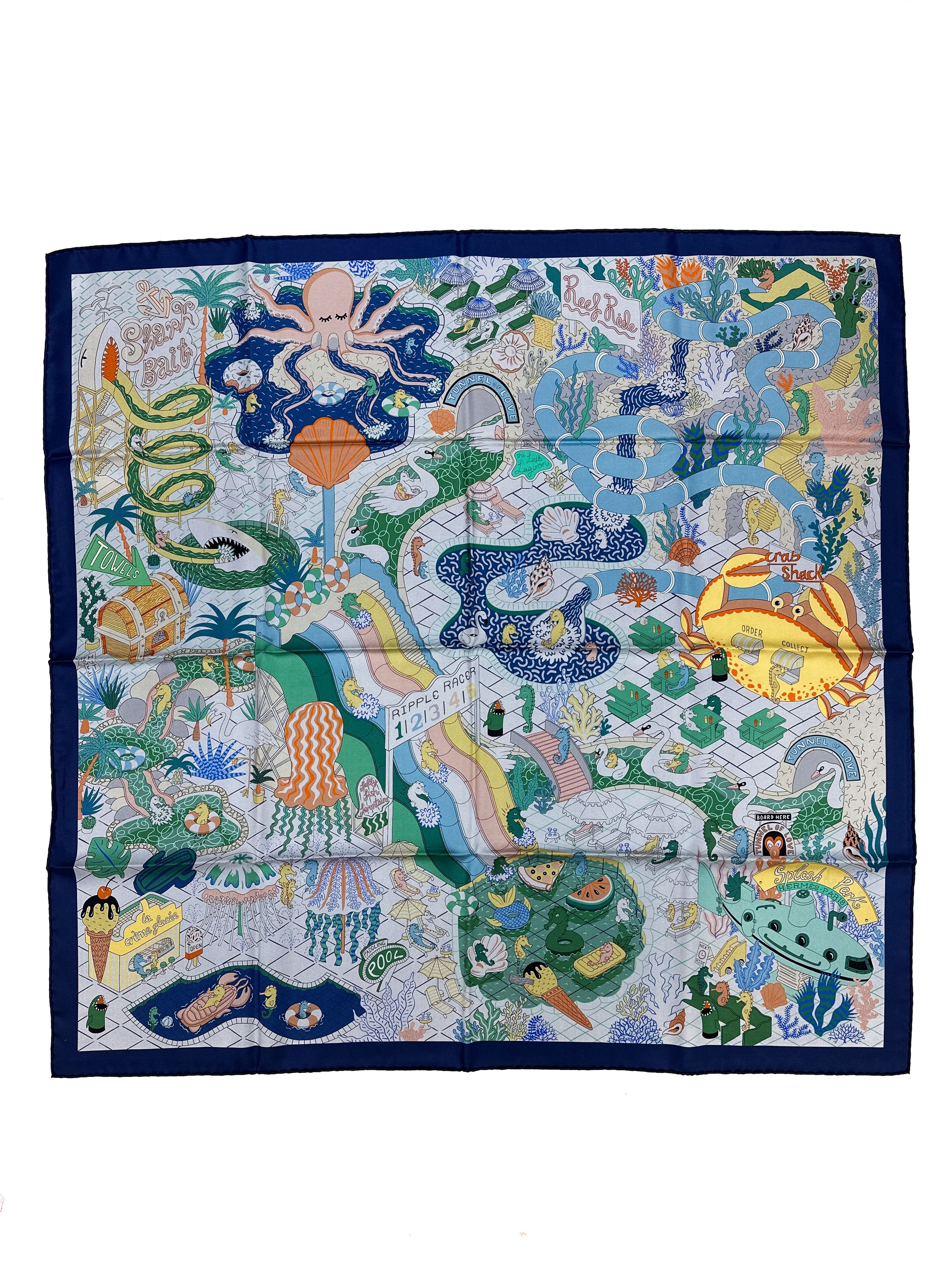 Hermès Splash Park Double Face 90