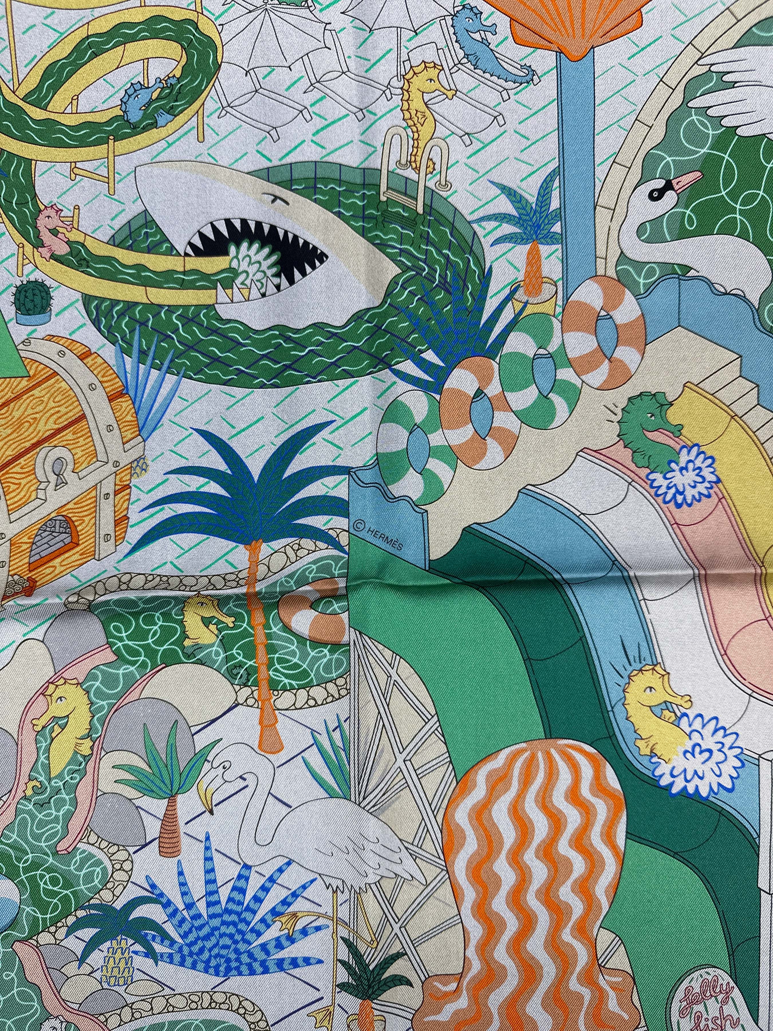 Hermès Splash Park Double Face 90