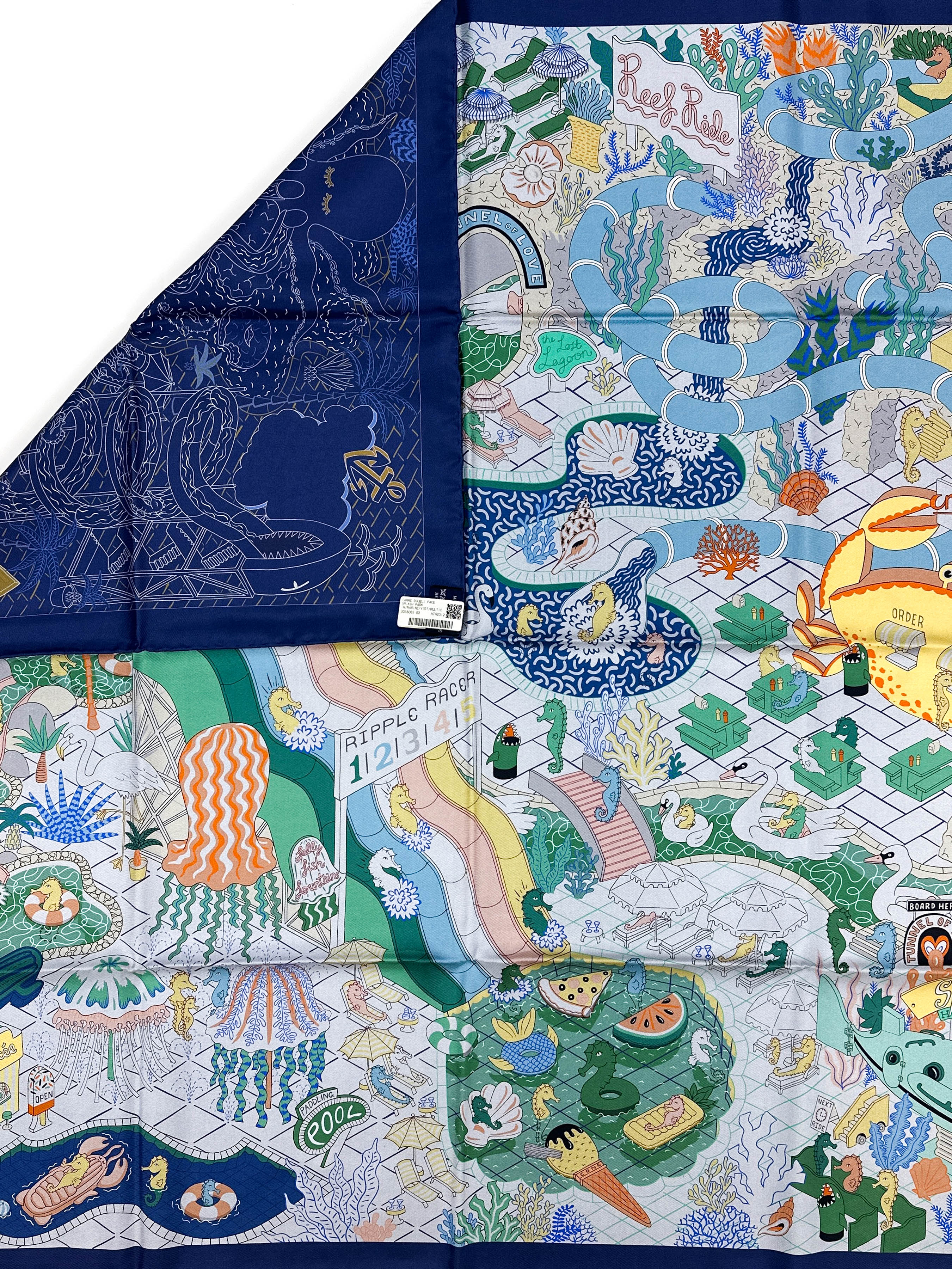 Hermès Splash Park Double Face 90