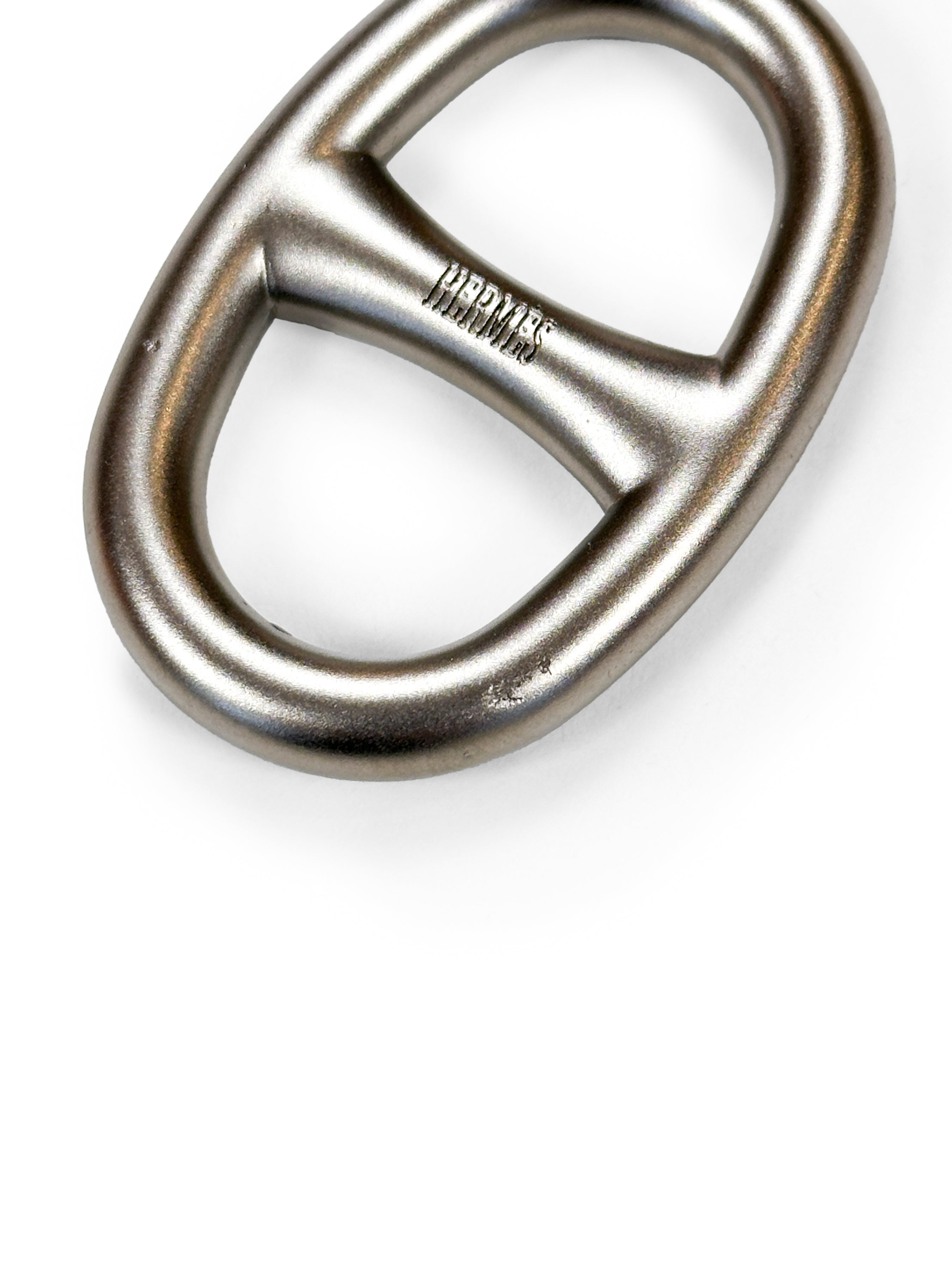 Hermès Chaine d'Ancre Brushed Metal Scarf Ring