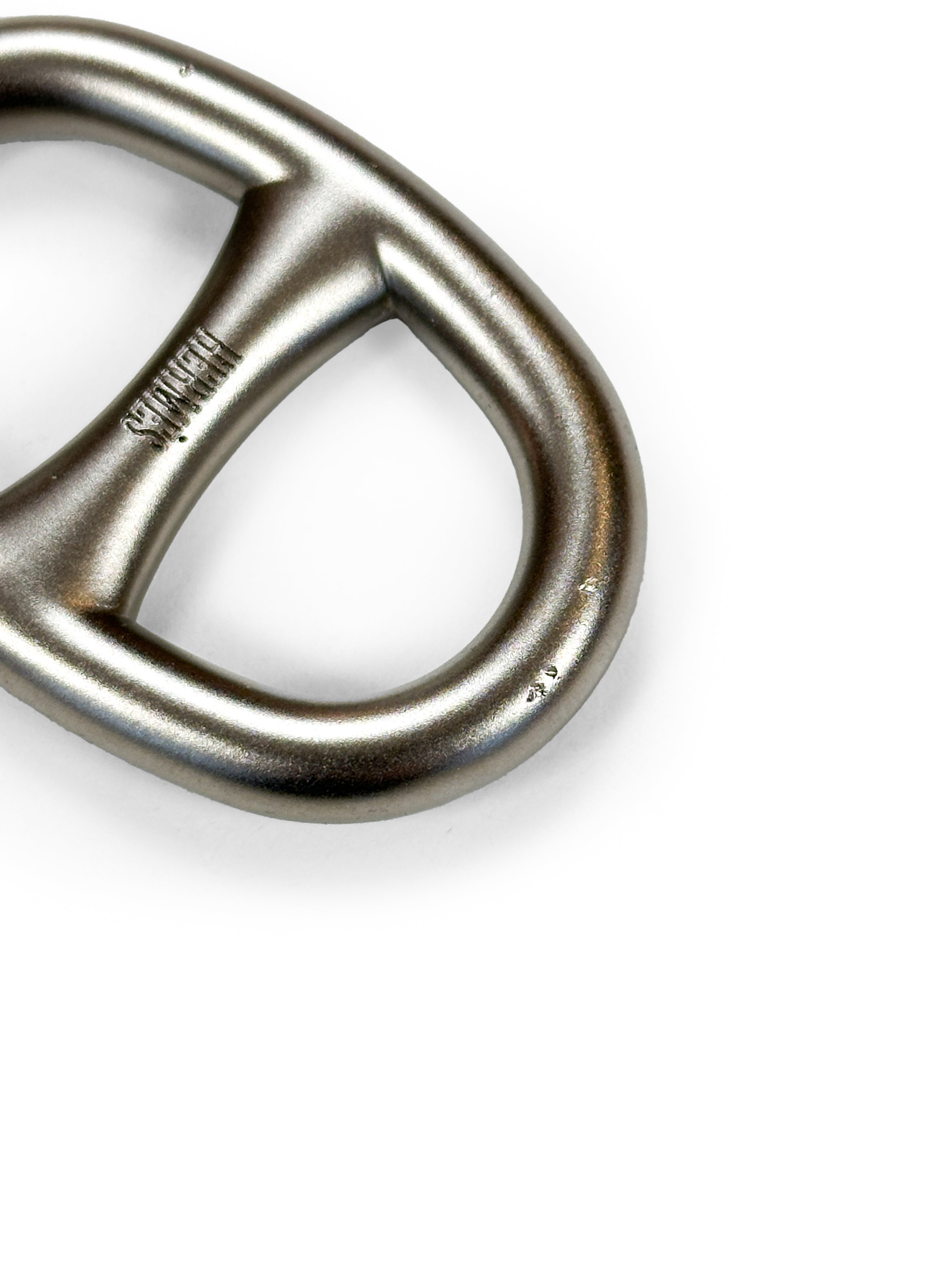 Hermès Chaine d'Ancre Brushed Metal Scarf Ring