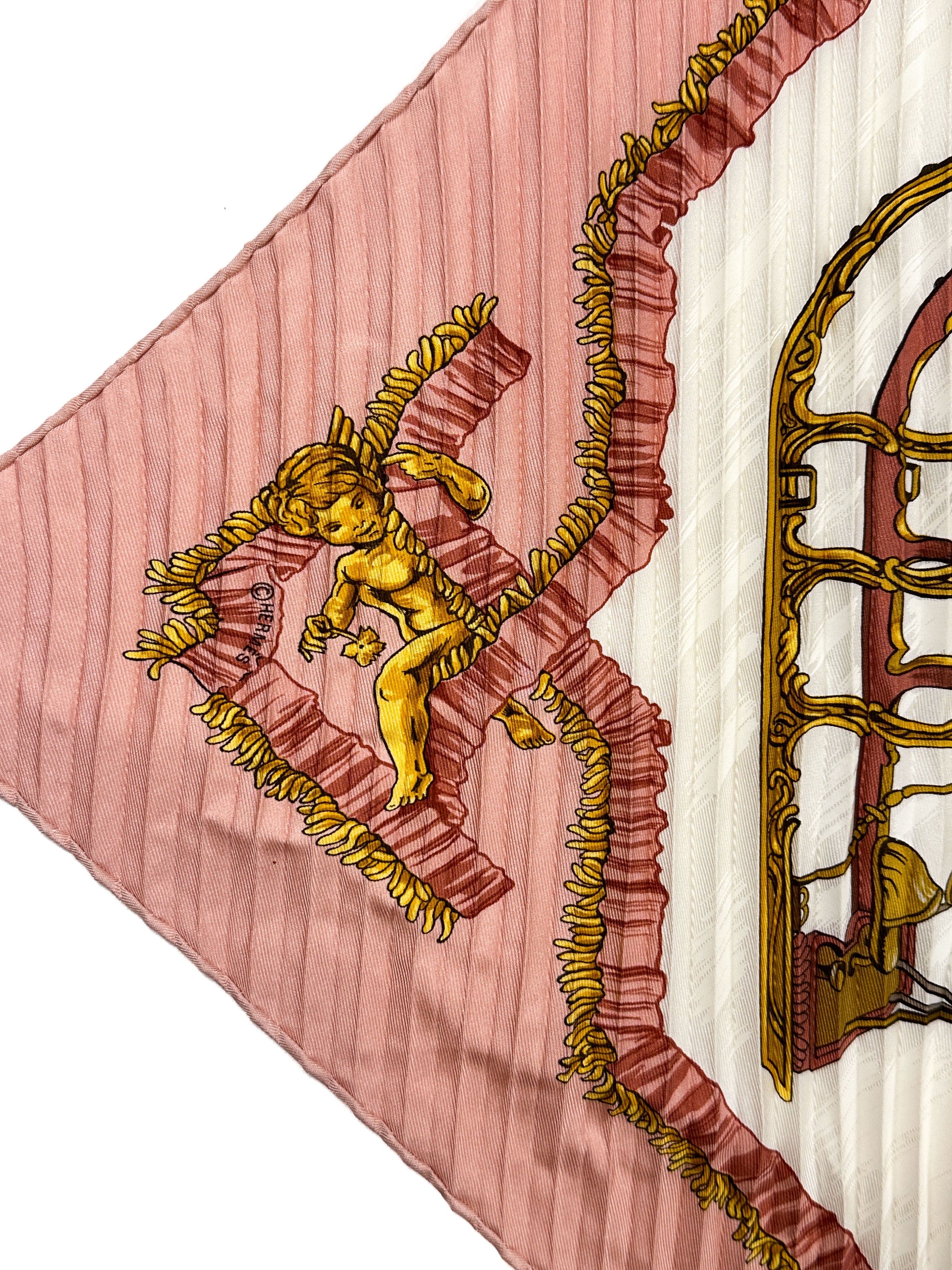 Hermès Traineaux et Glissades Plissé 90