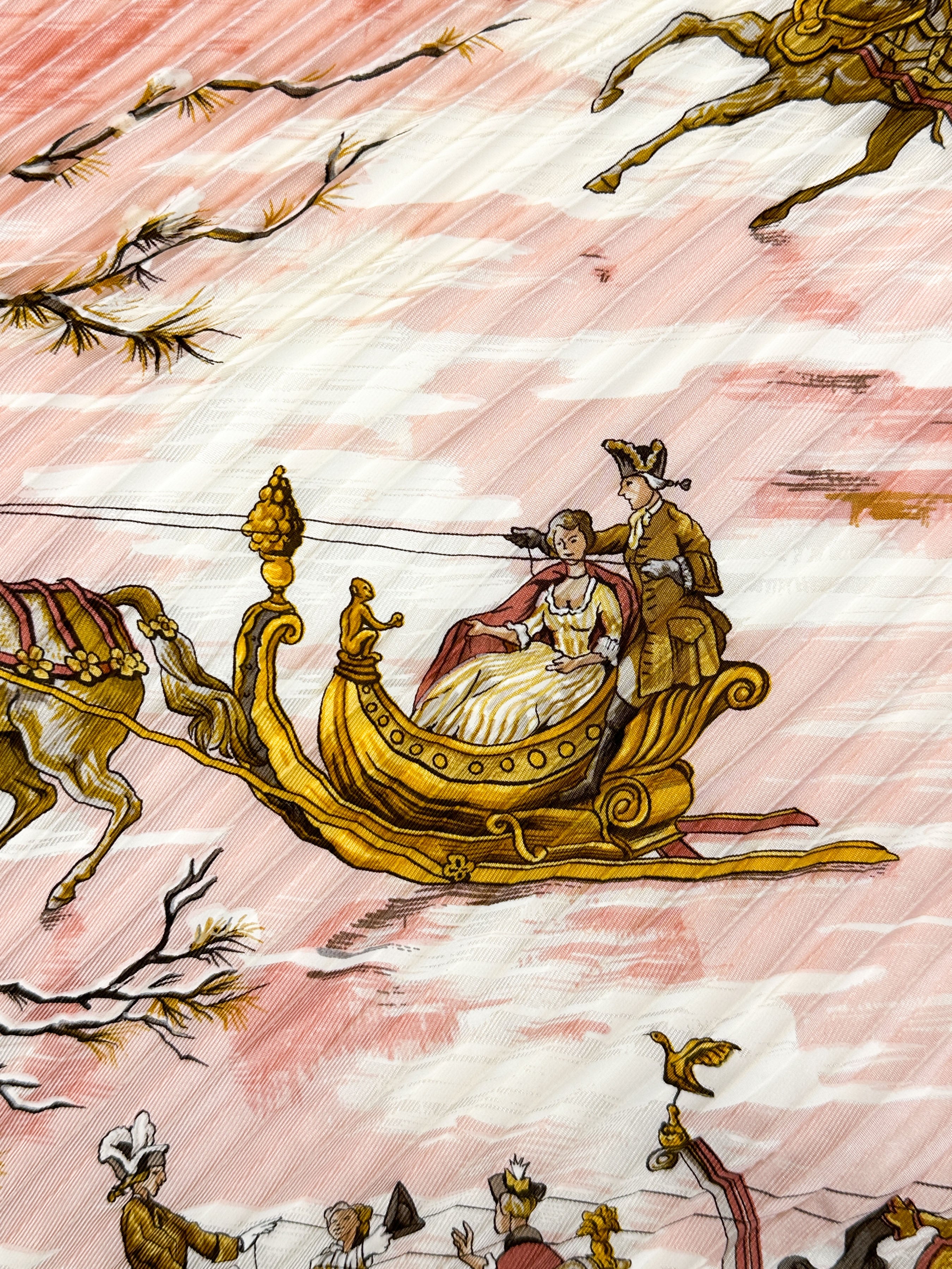 Hermès Traineaux et Glissades Plissé 90