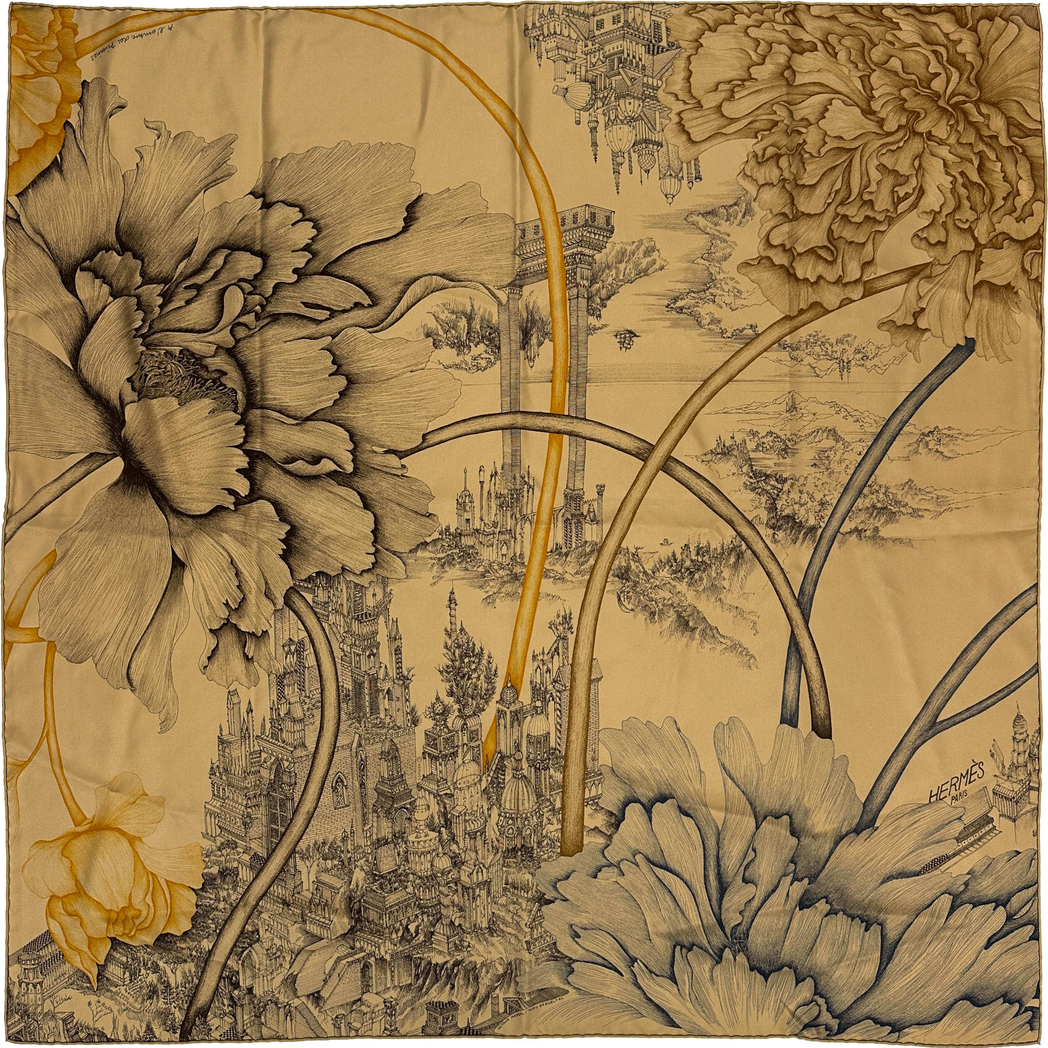 Hermès À L'Ombre des Pivoines 90