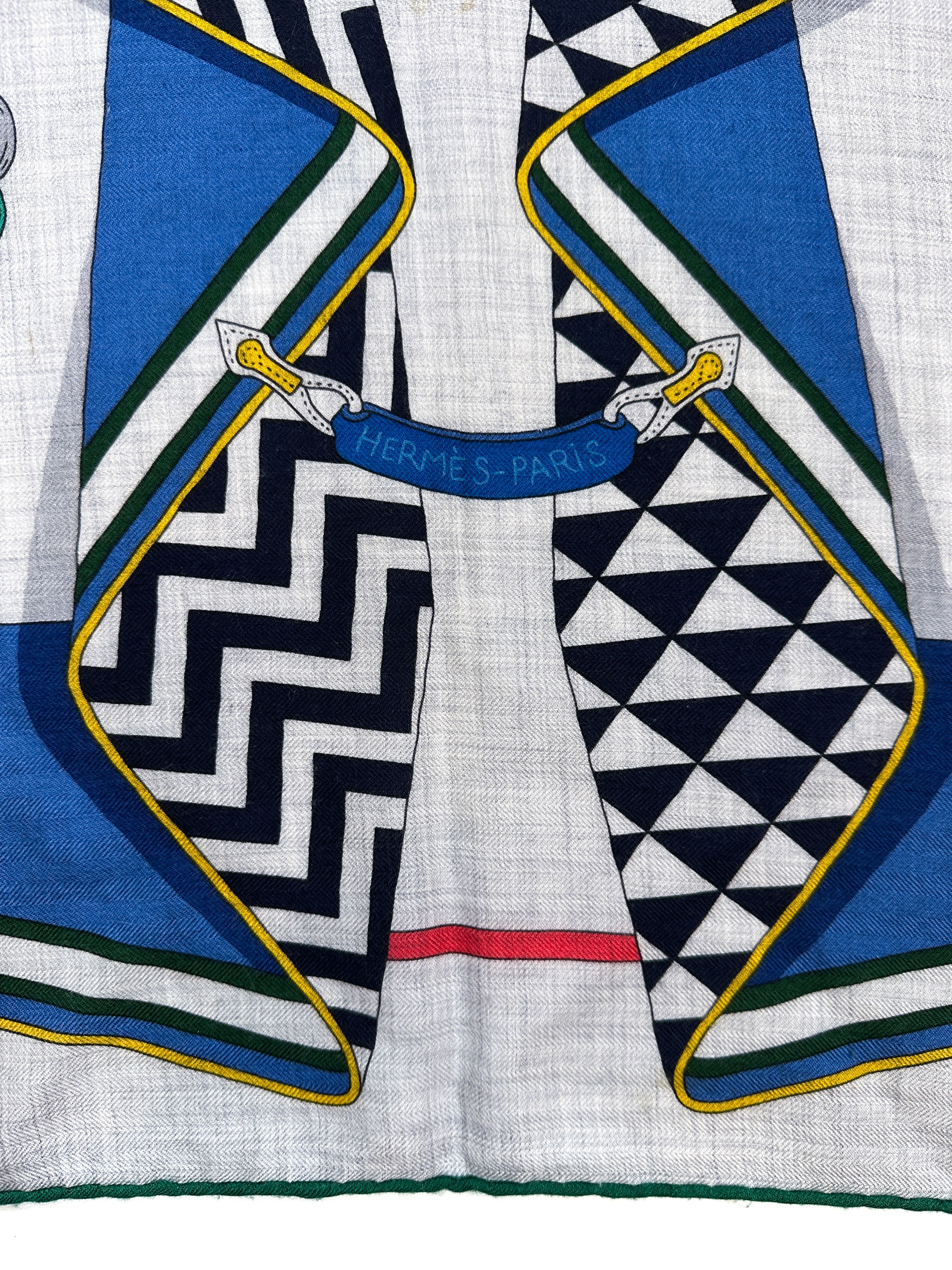 Hermès Bouquet Sellier Cashmere Silk Giant Triangle