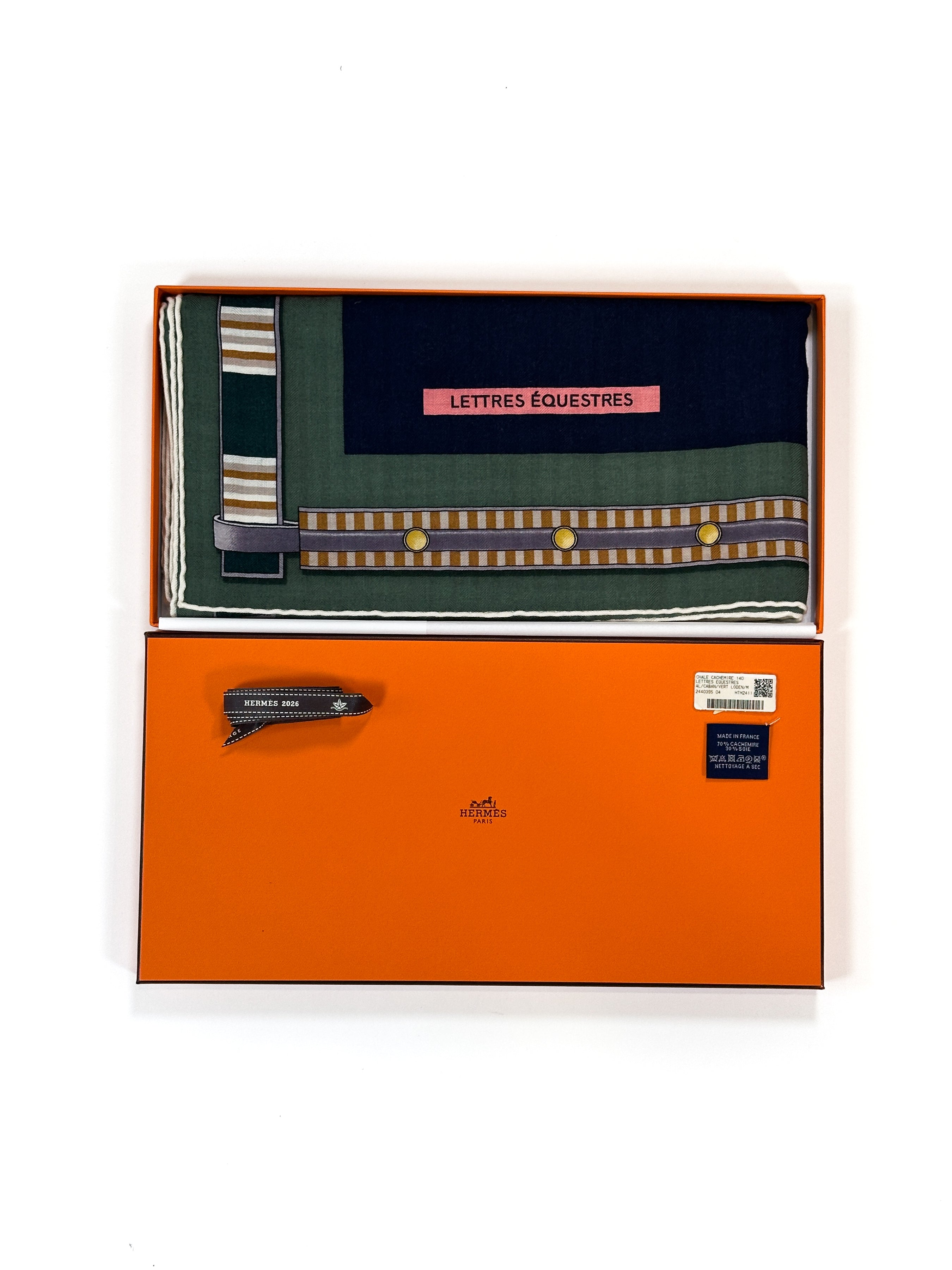 Hermès Lettres Equestres Cashmere Silk 140