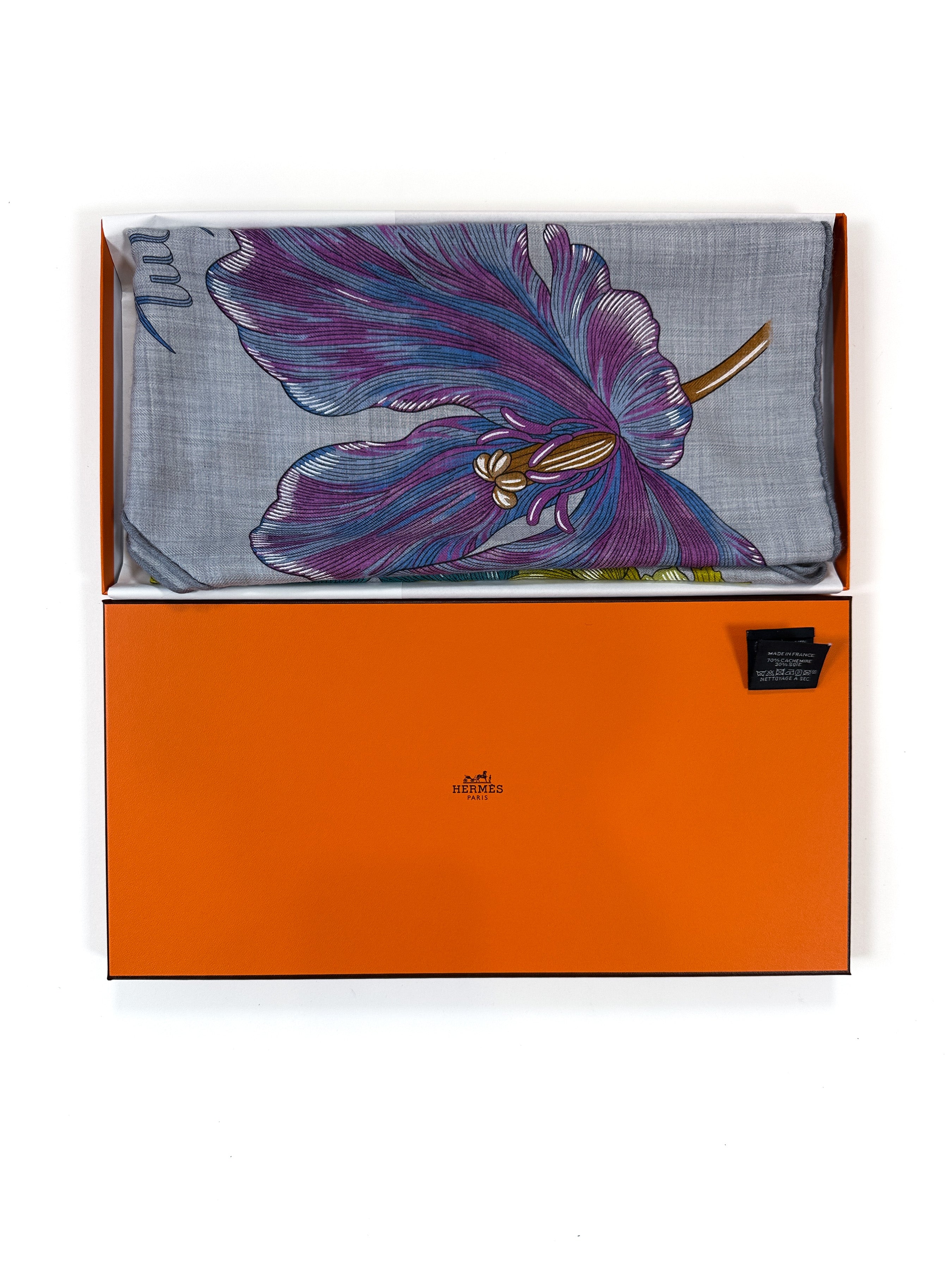 Hermès Tulipomanie Cashmere Silk Giant Triangle
