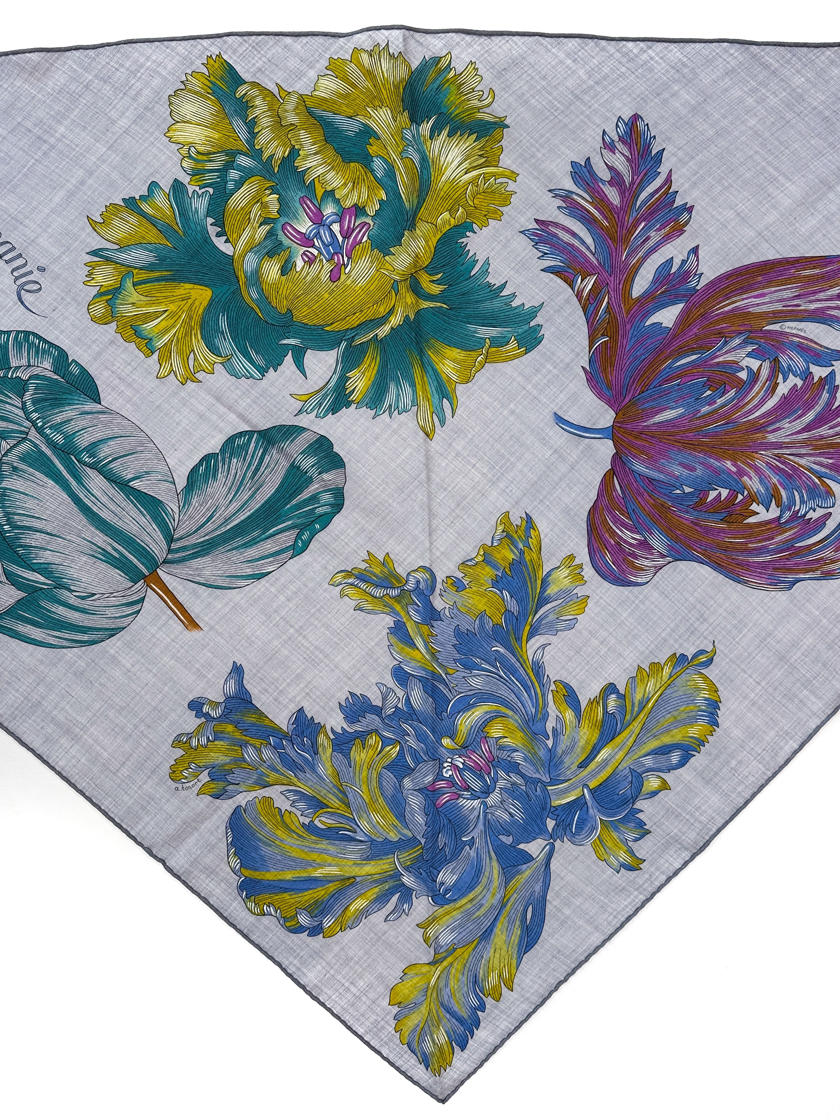 Hermès Tulipomanie Cashmere Silk Giant Triangle