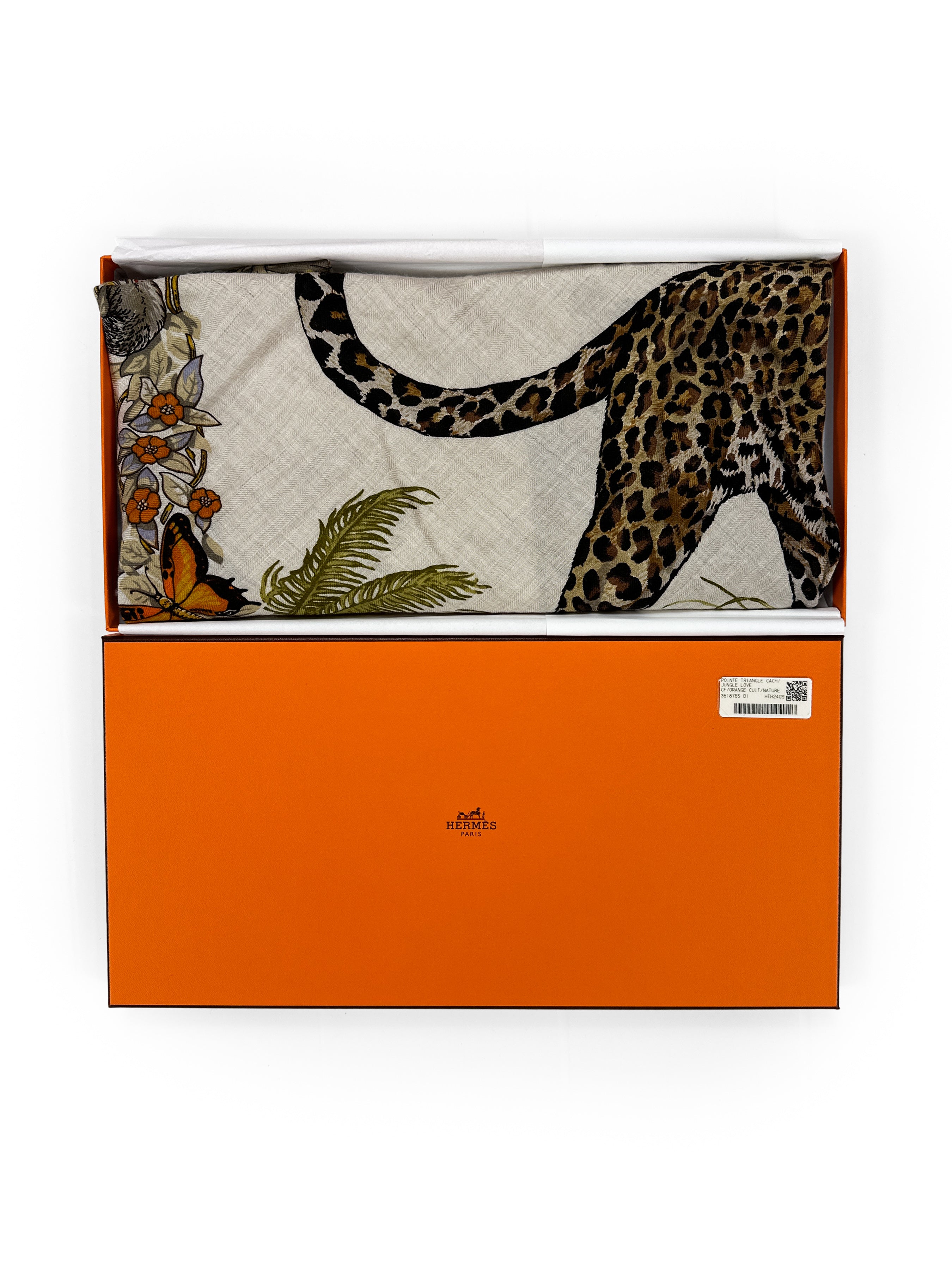 Hermès Jungle Love Cashmere Silk Giant Triangle