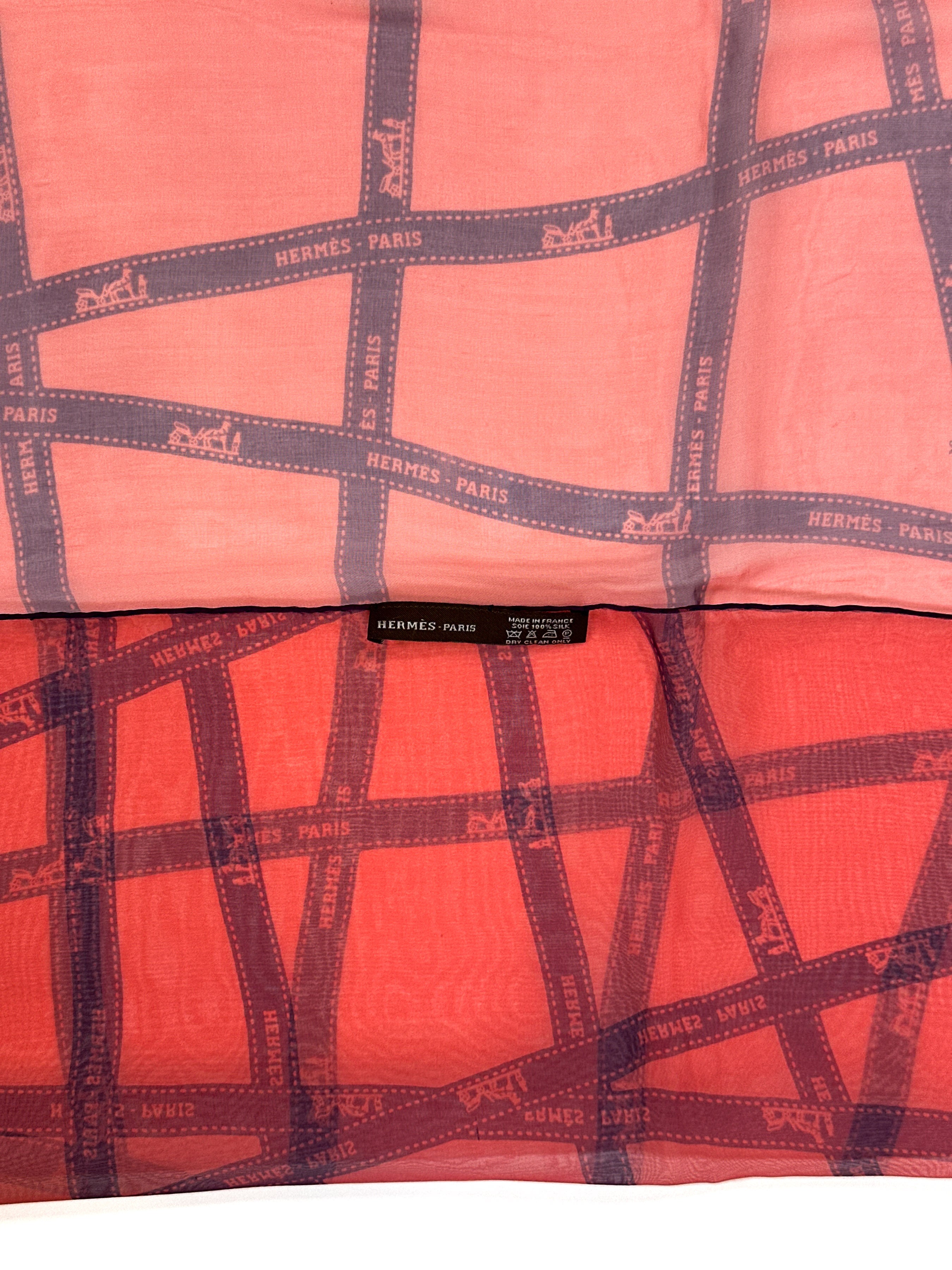 Hermès Bolduc Mousseline Shawl