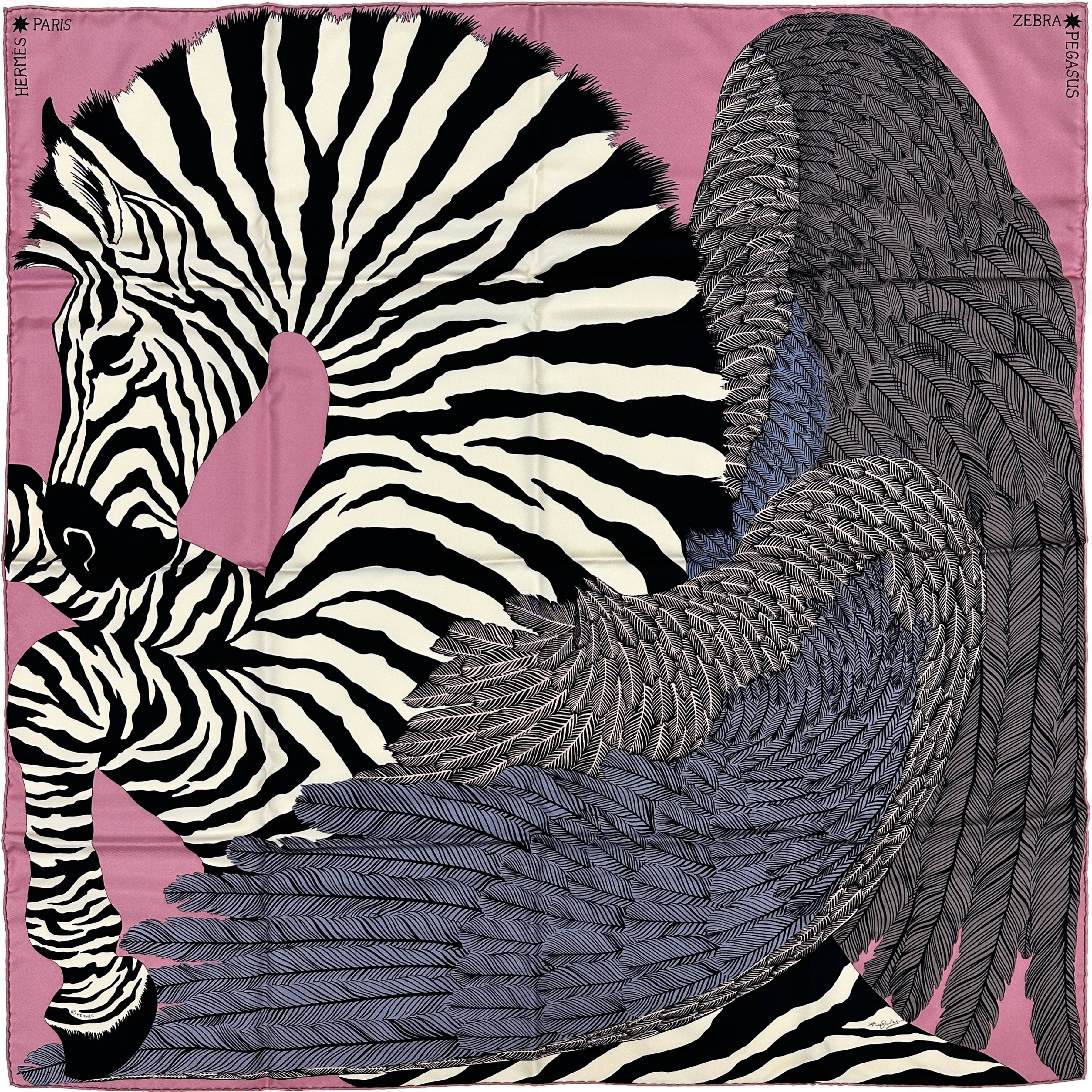 Hermès Zebra Pegasus 90