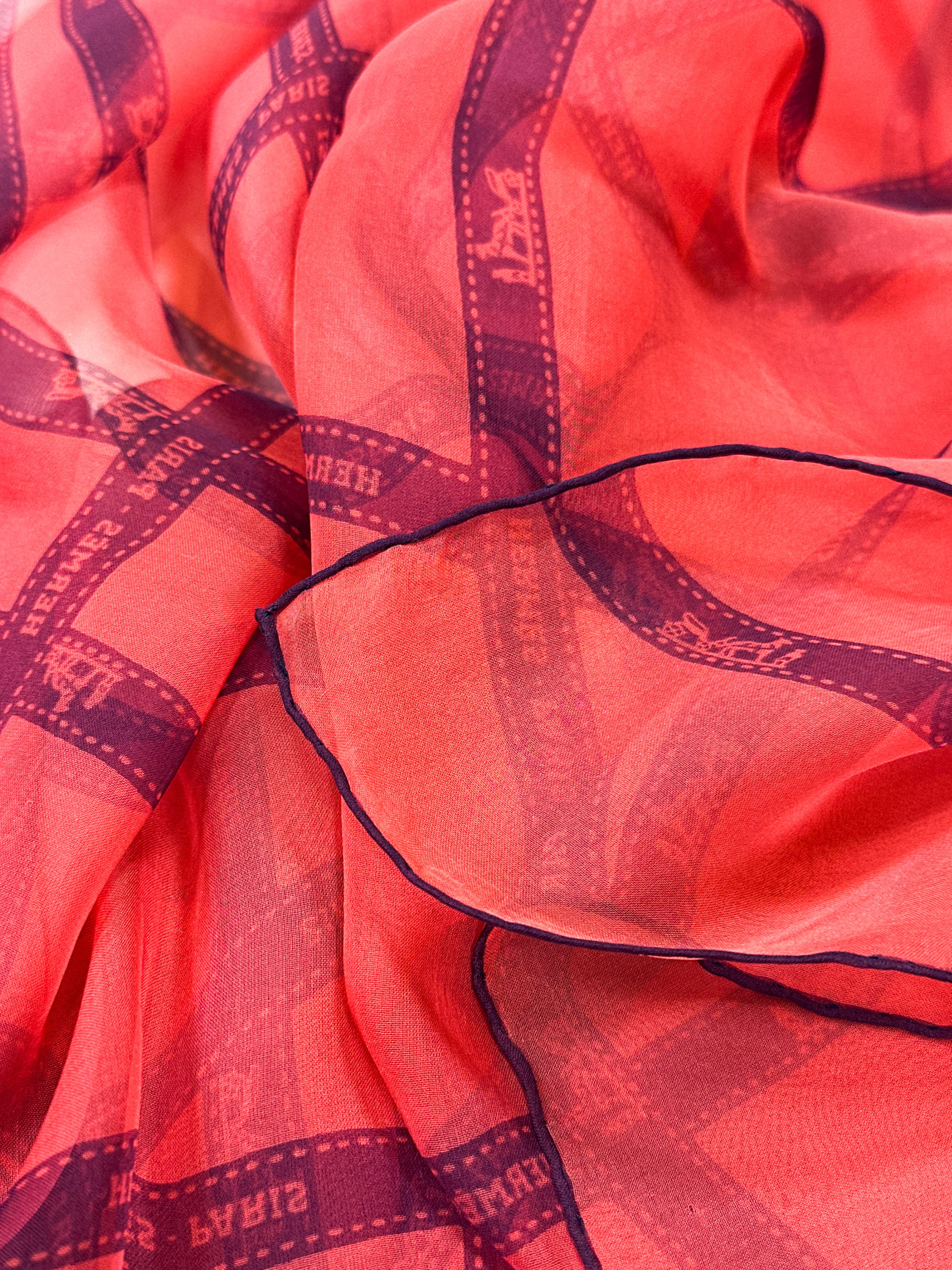Hermès Bolduc Mousseline Shawl