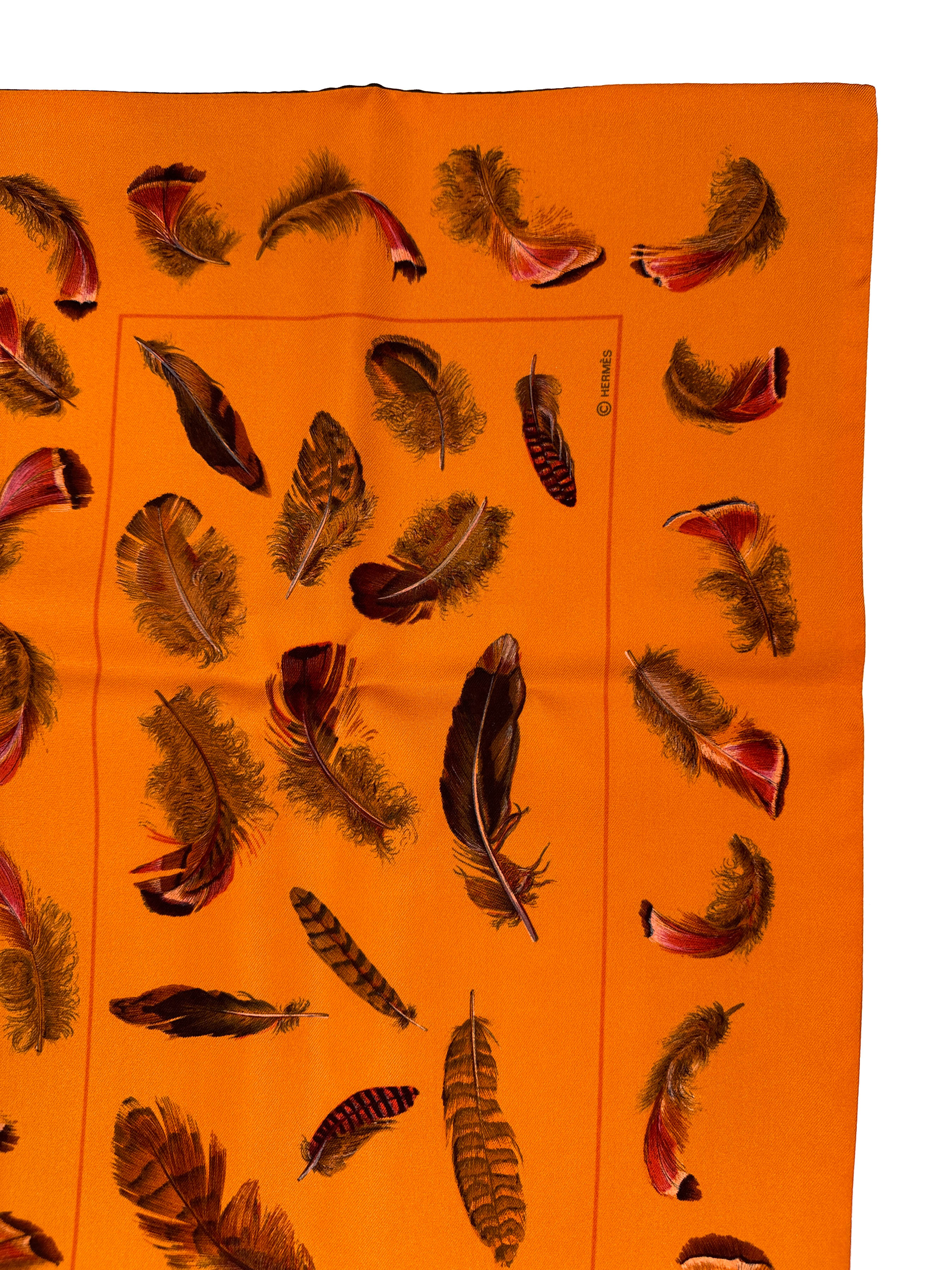 Hermès Plumes Silk Shawl