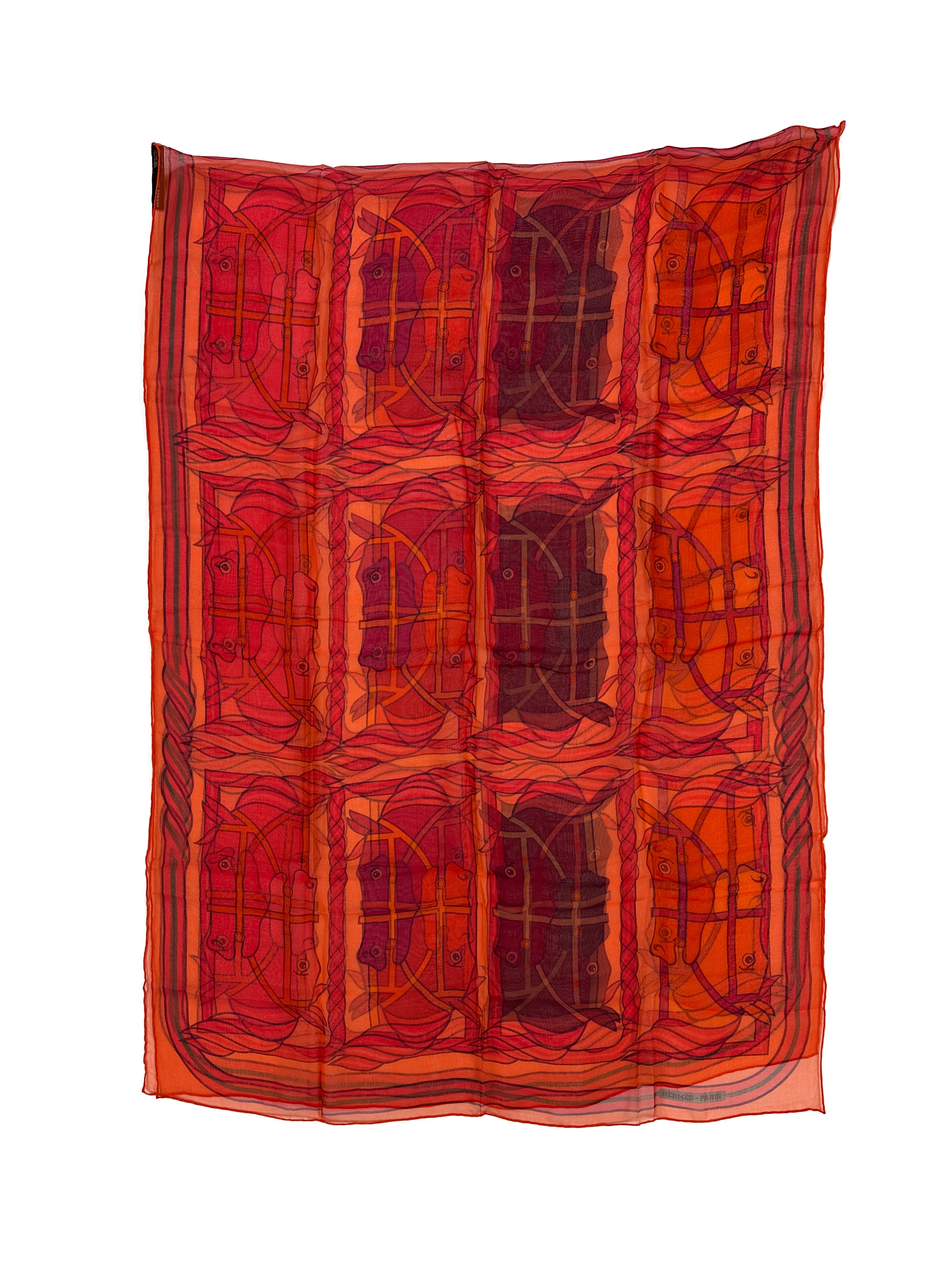 Hermès Quadrige Mousseline Shawl