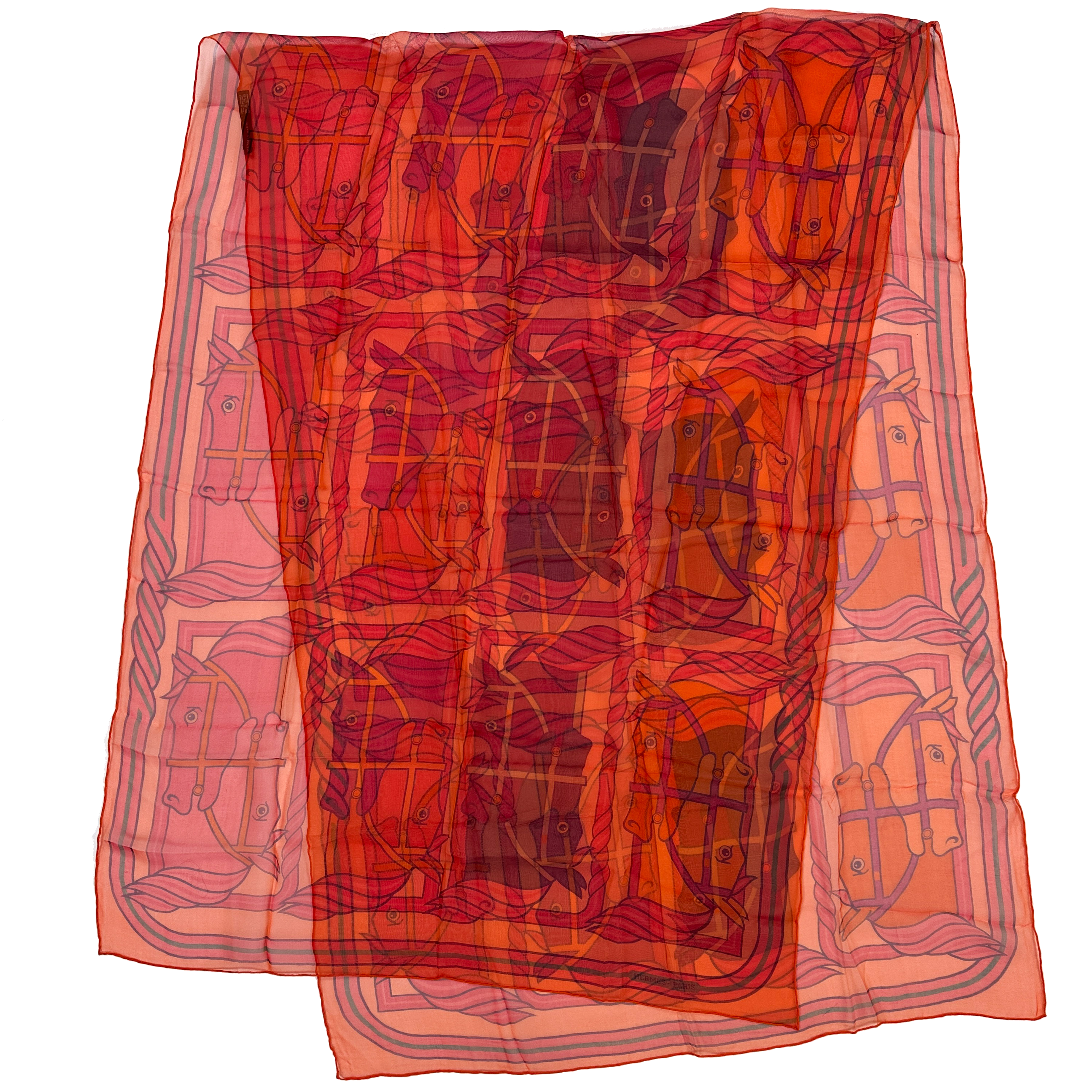 Hermès Quadrige Mousseline Shawl