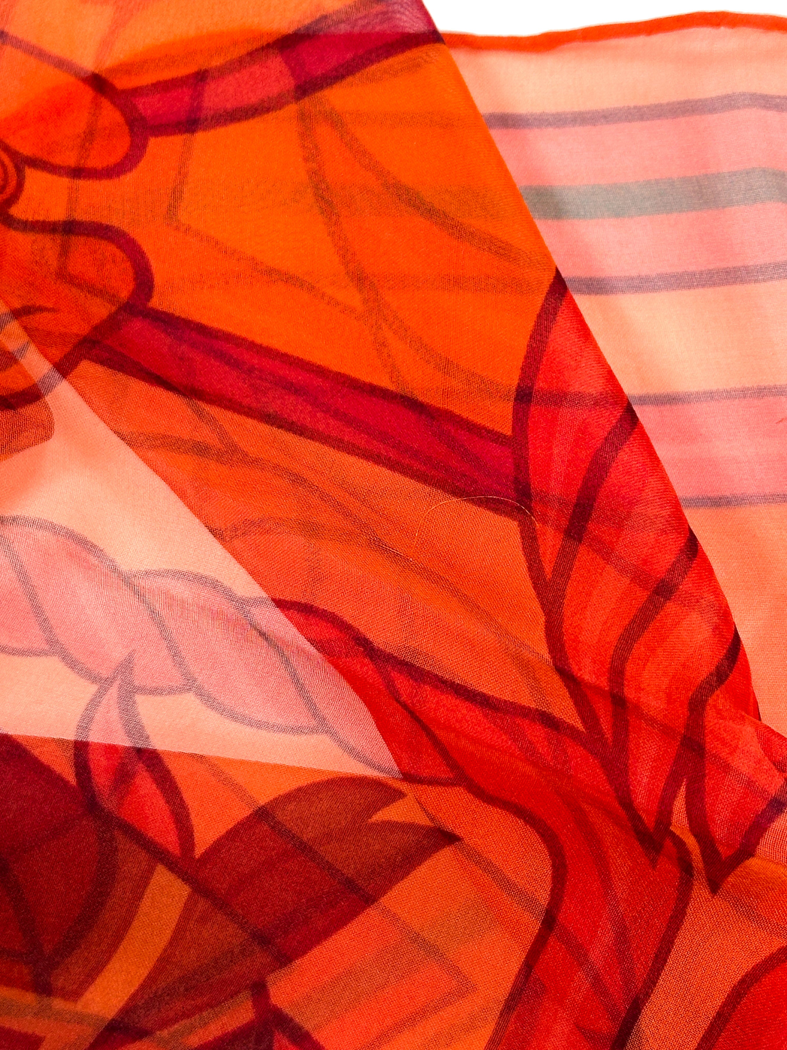 Hermès Quadrige Mousseline Shawl