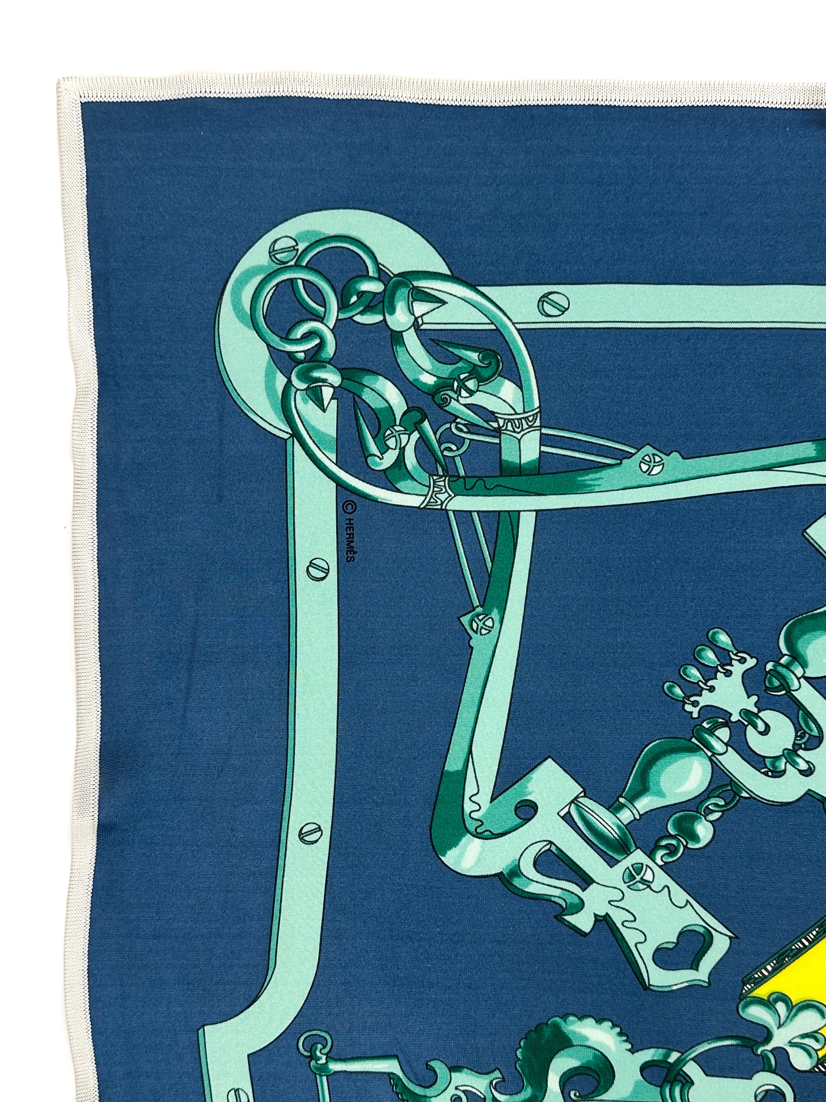 Hermès Mors et Gourmettes Silk Jersey 90