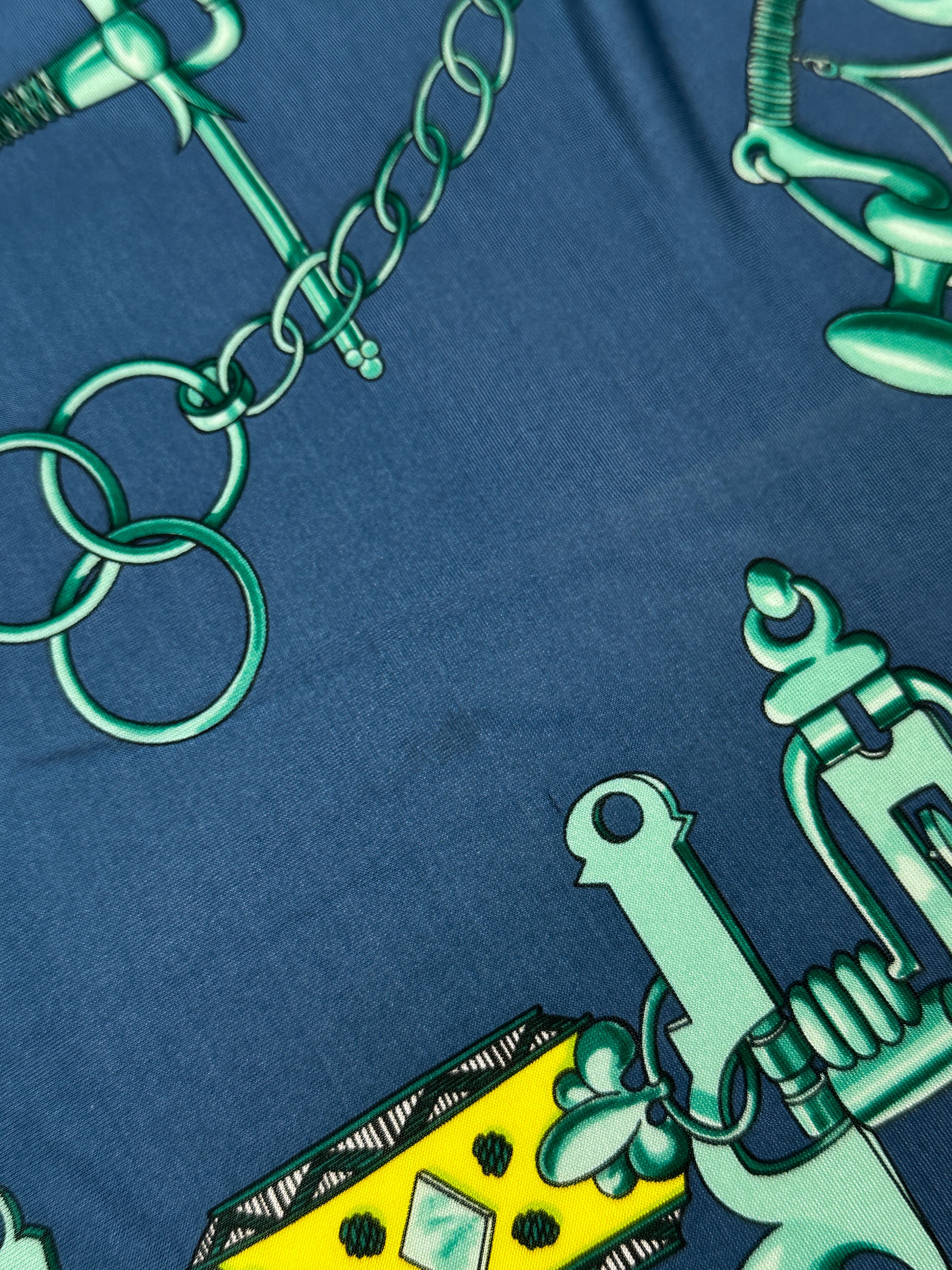 Hermès Mors et Gourmettes Silk Jersey 90