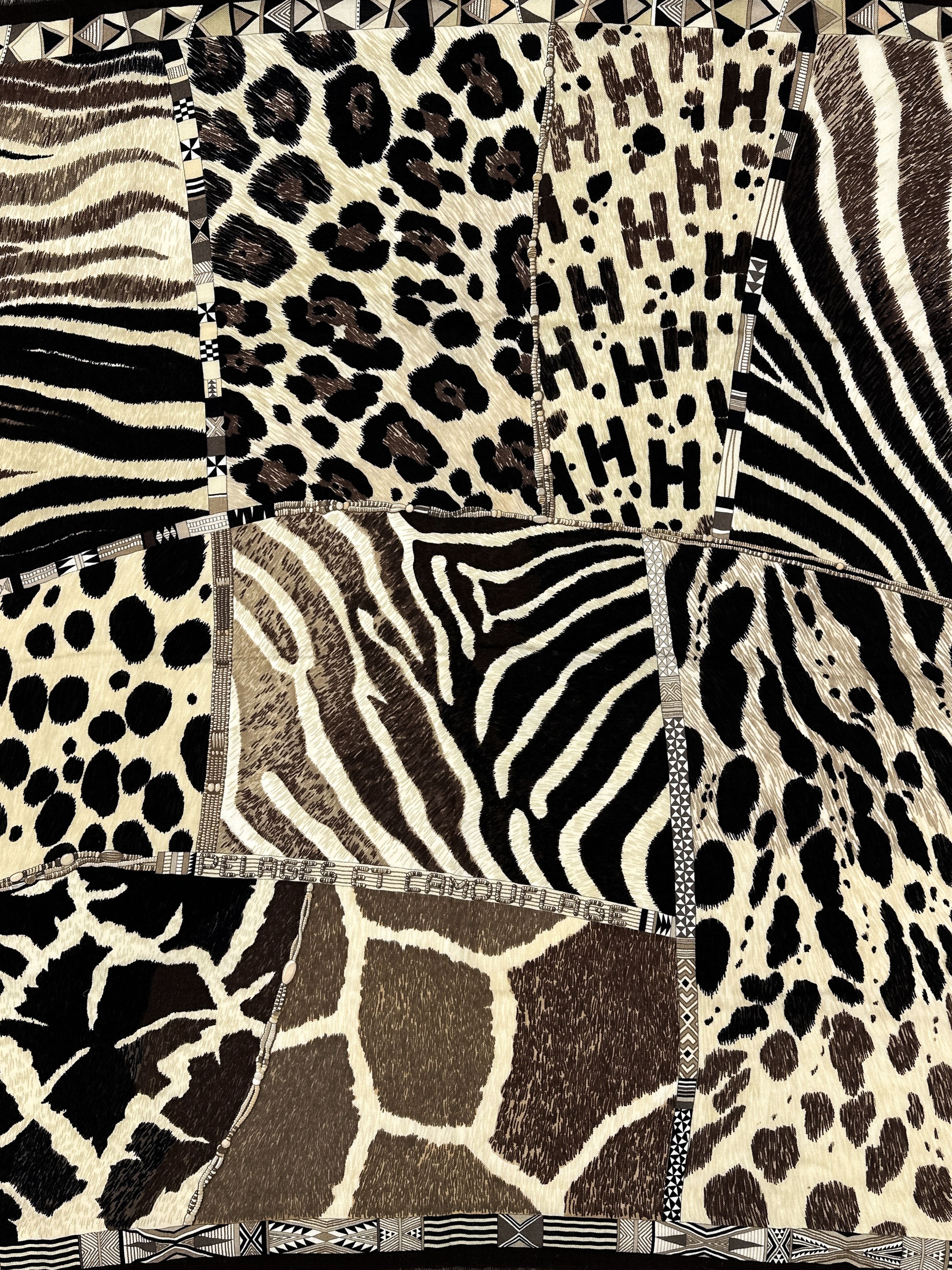 Hermès Pelages et Camouflage Cashmere Silk 90