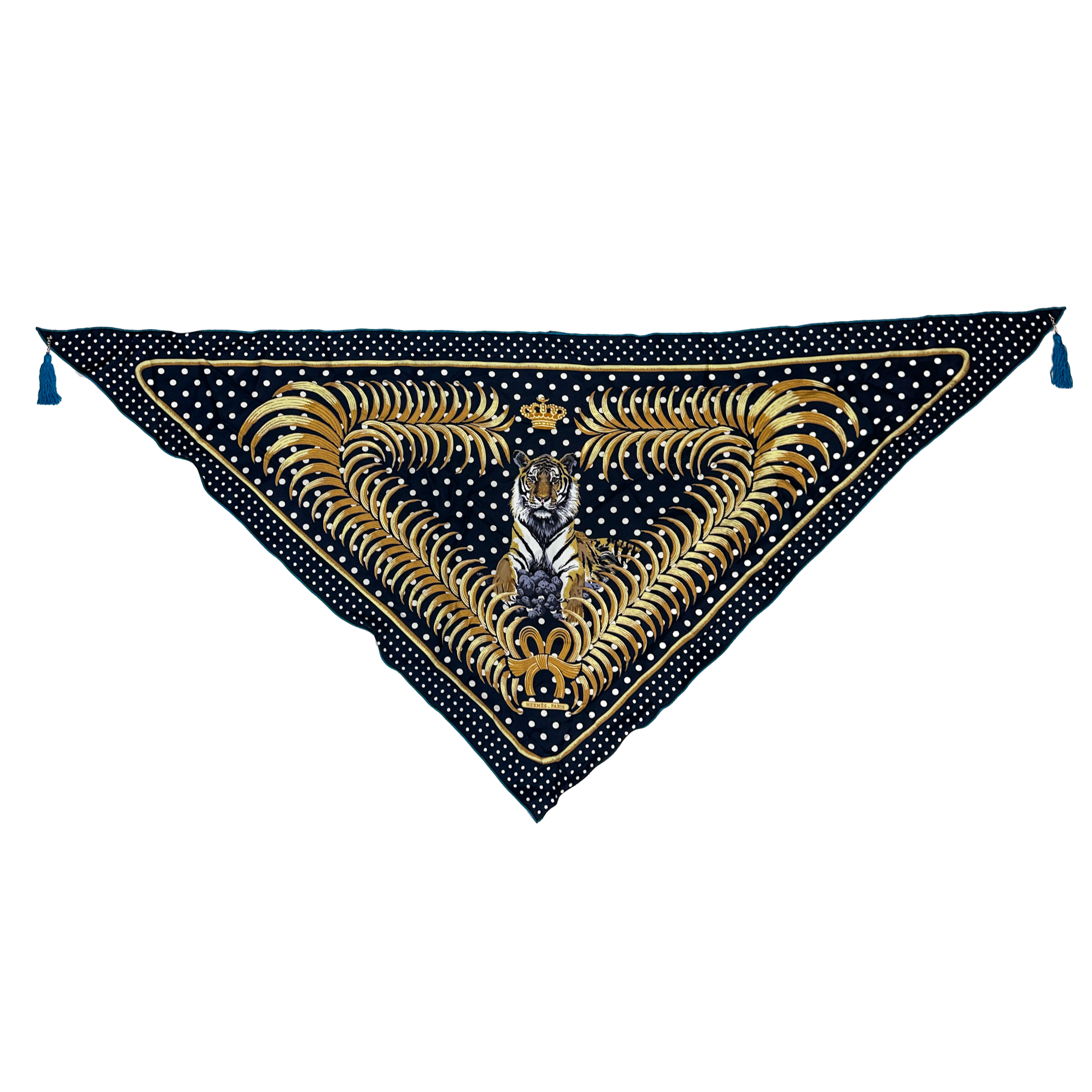Hermès Tigre Royal Pointe Royale Washed Silk Triangle