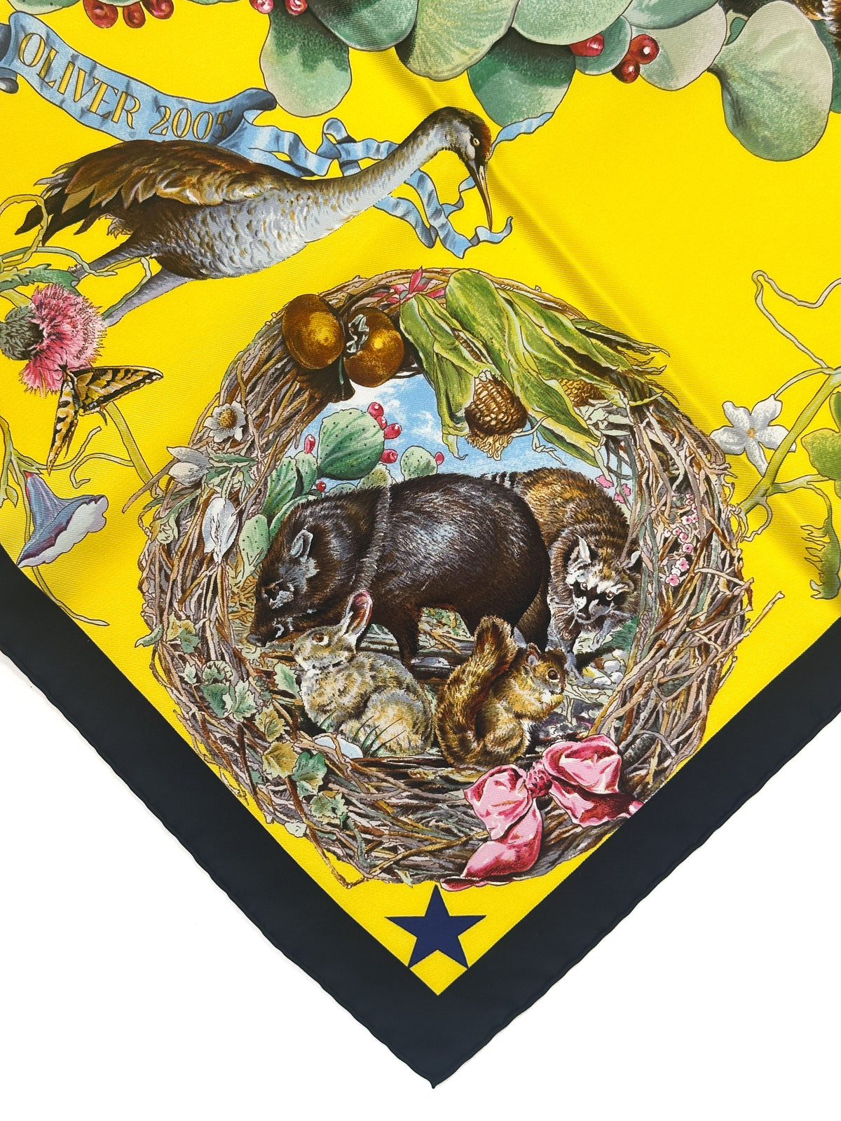Hermès *Limited Edition Museum of Fine Arts Houston 2005* Faune et Flore du Texas 90