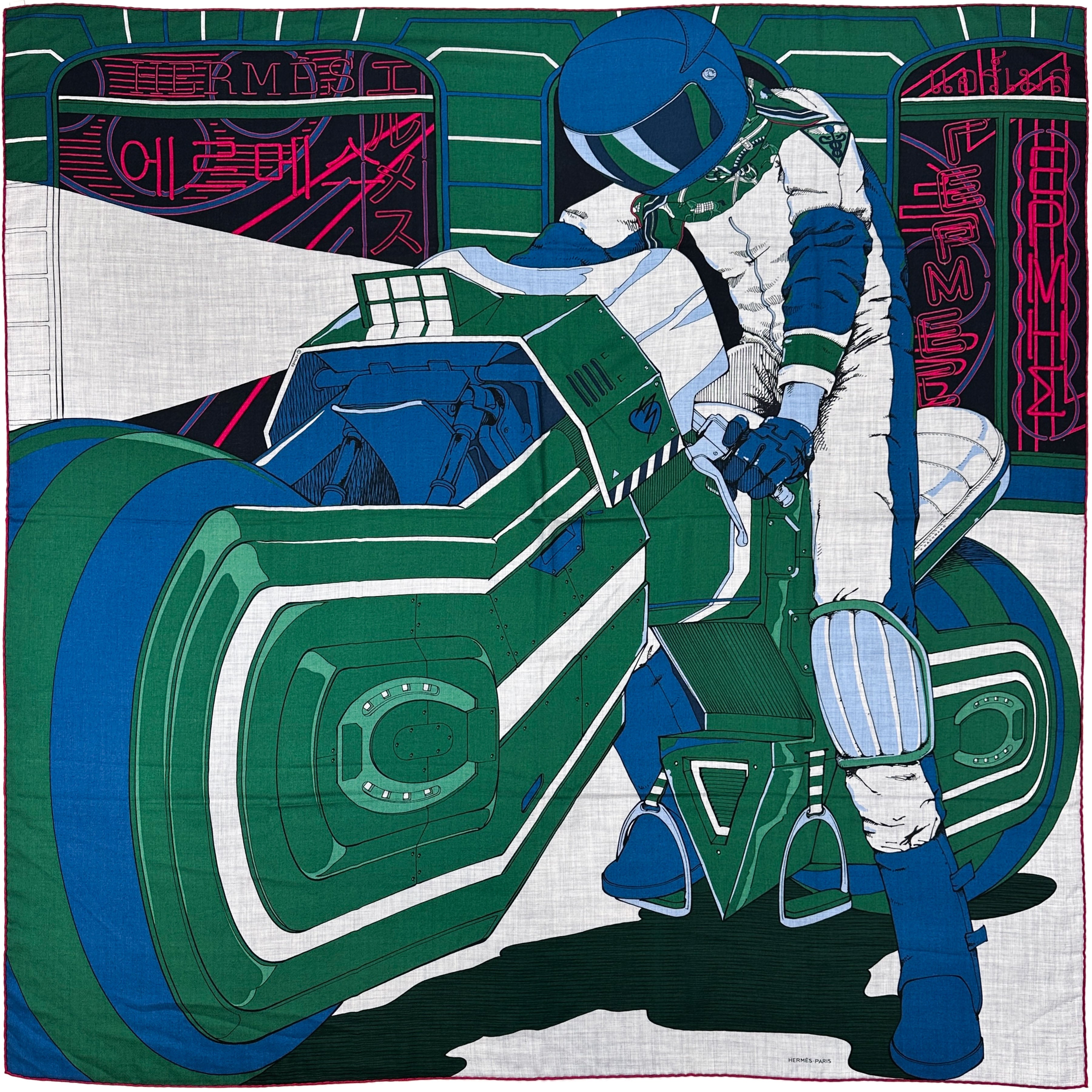 Hermès Mysterious Rider Cashmere Silk 140