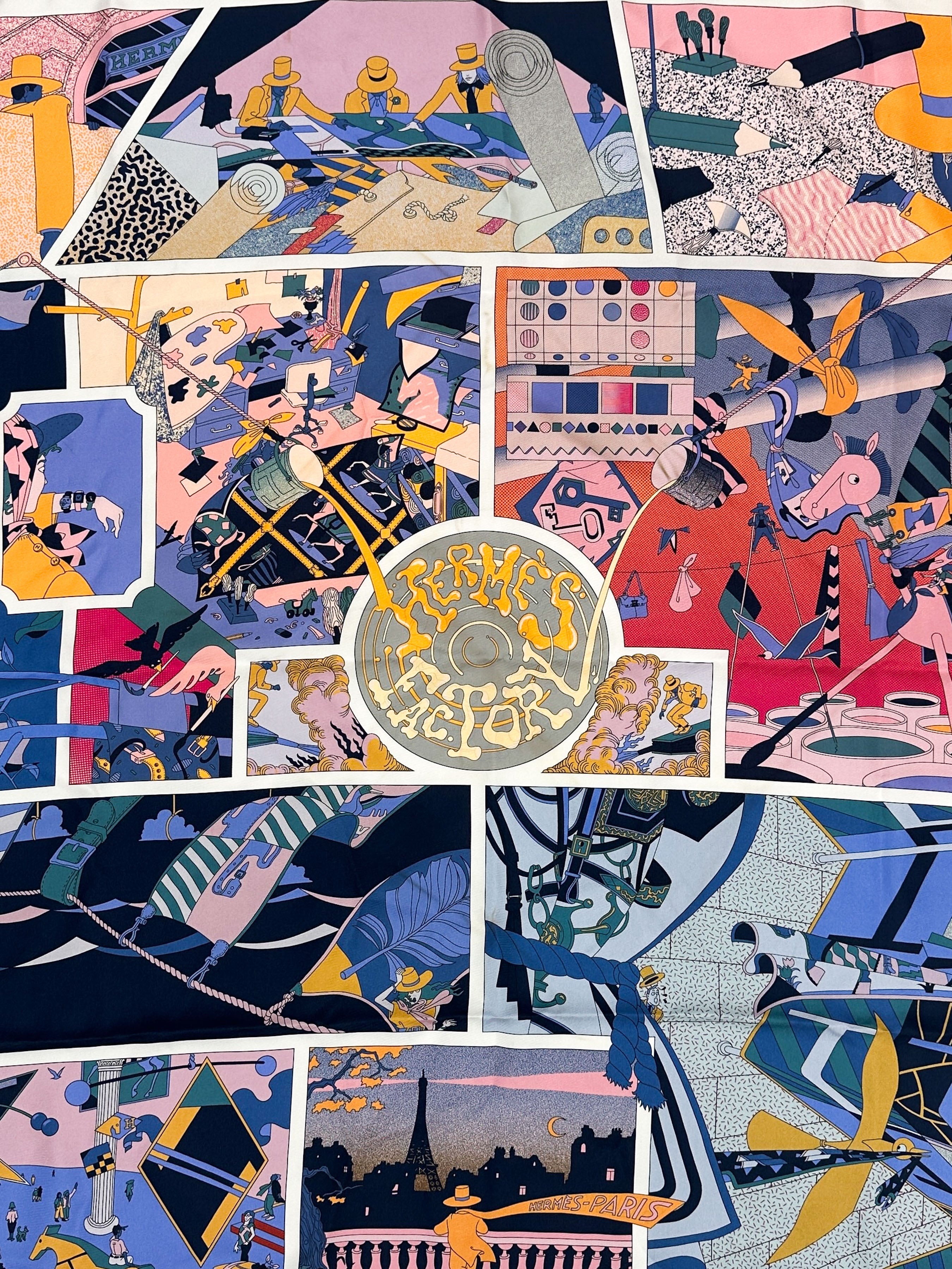 Hermès Hermès Factory Suite Double Face 90