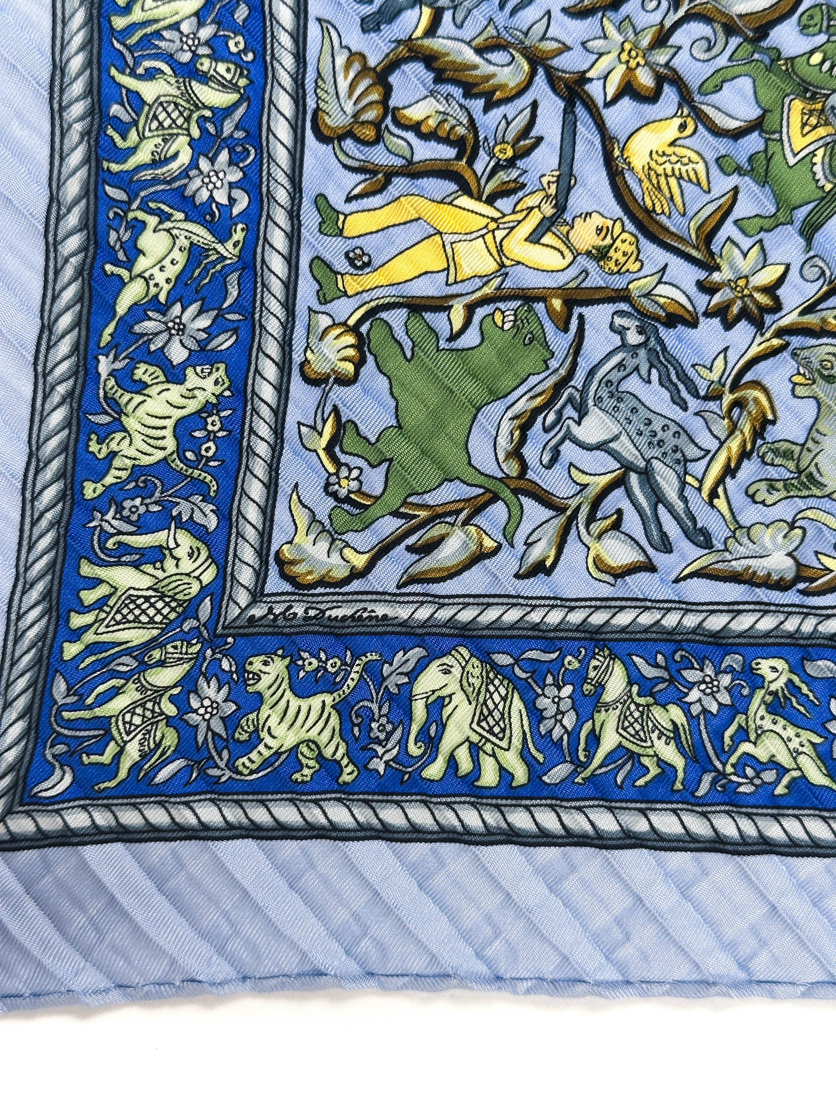 Hermès Chasse en Inde Mosaic Plissé 90