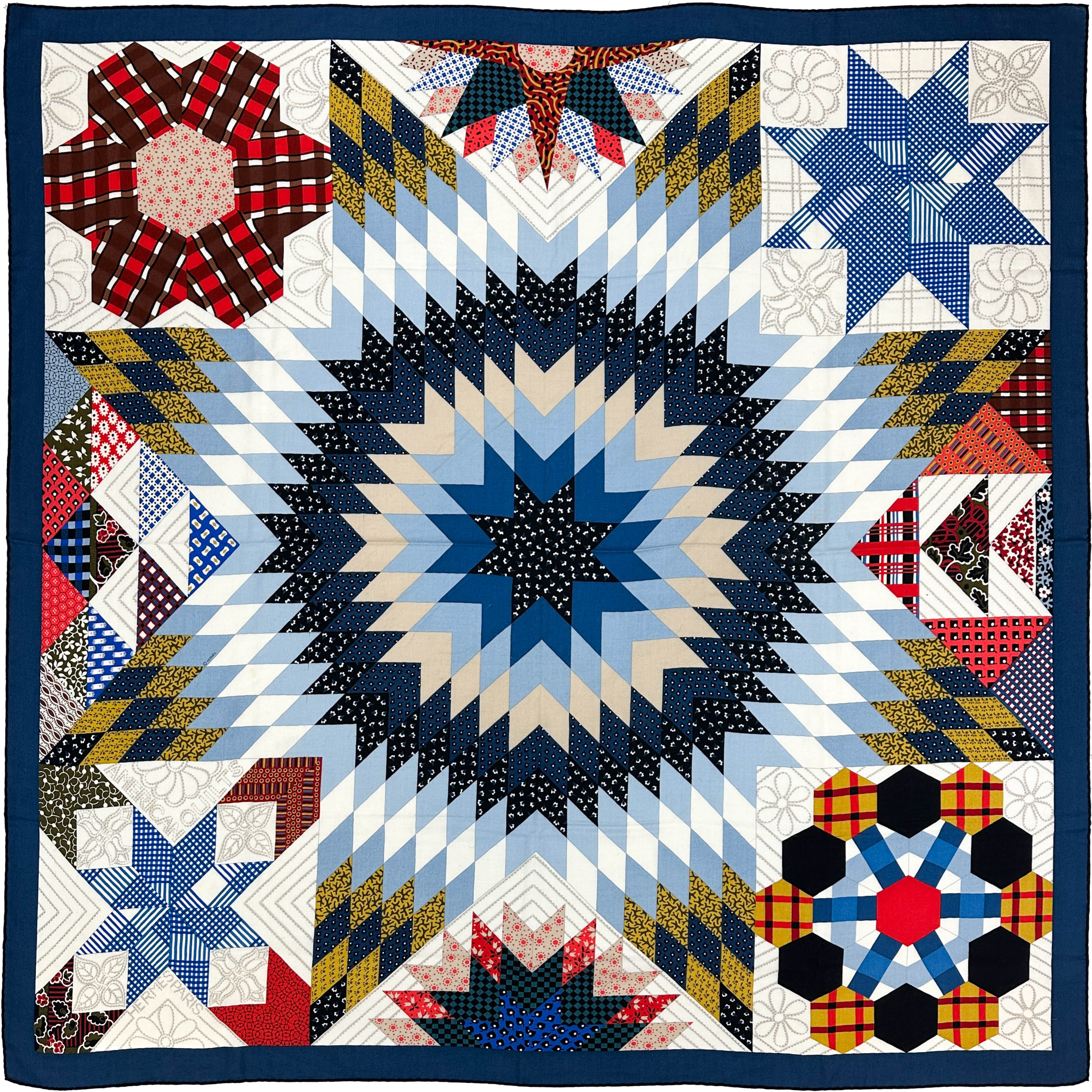 Hermès American Quilts Cashmere Silk 140