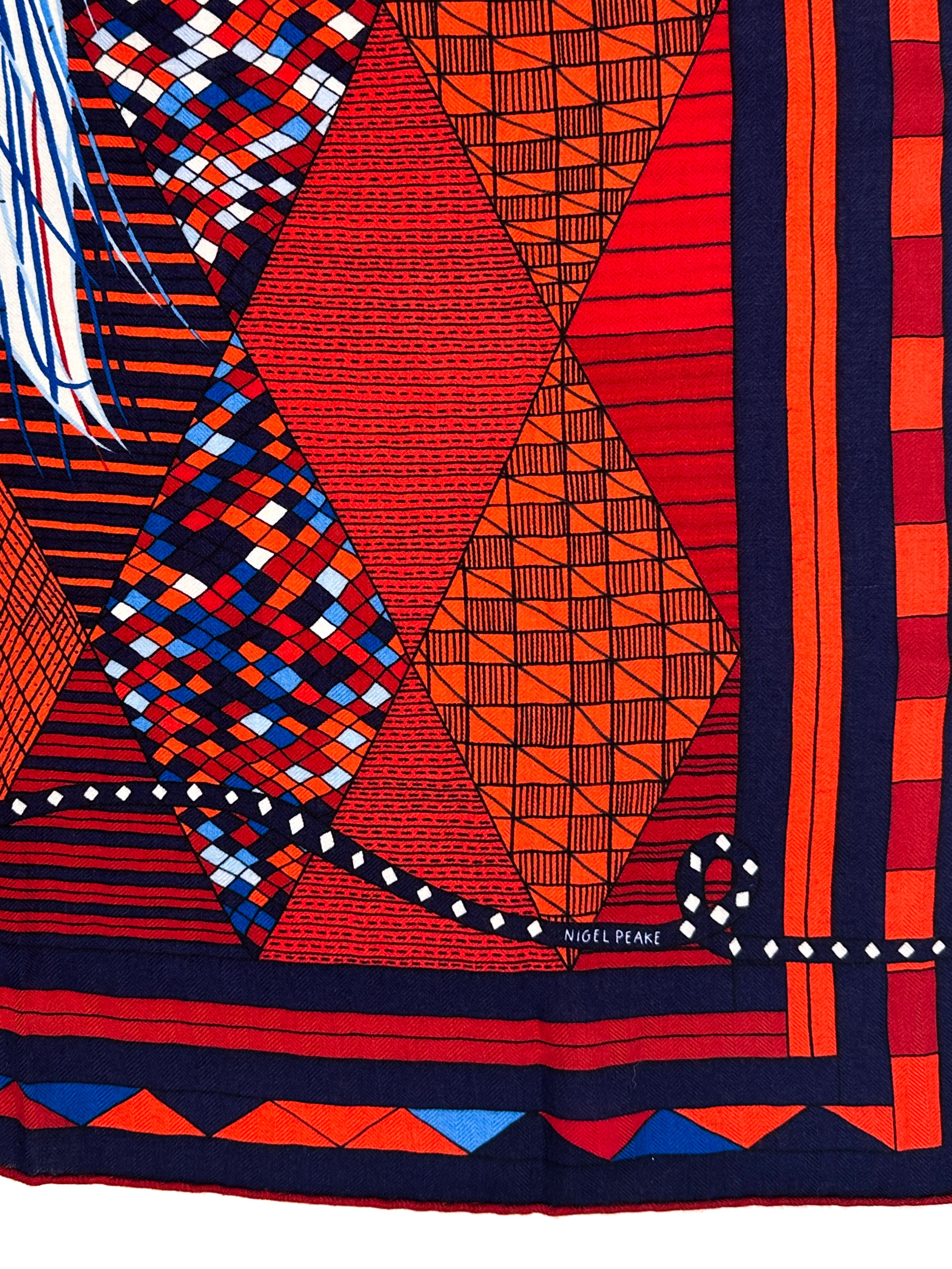 Hermès Patchwork Horse Cashmere Silk 140