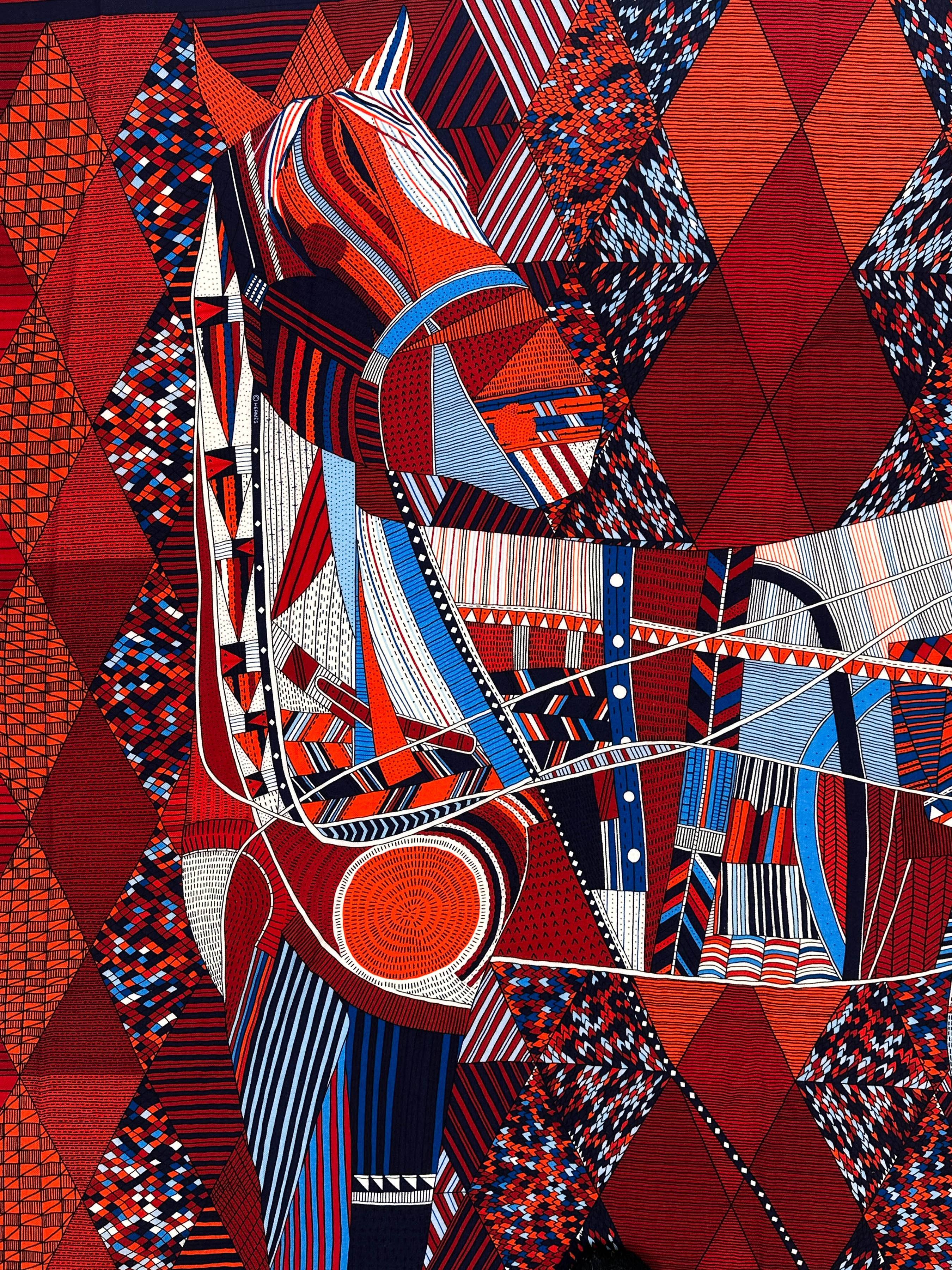 Hermès Patchwork Horse Cashmere Silk 140