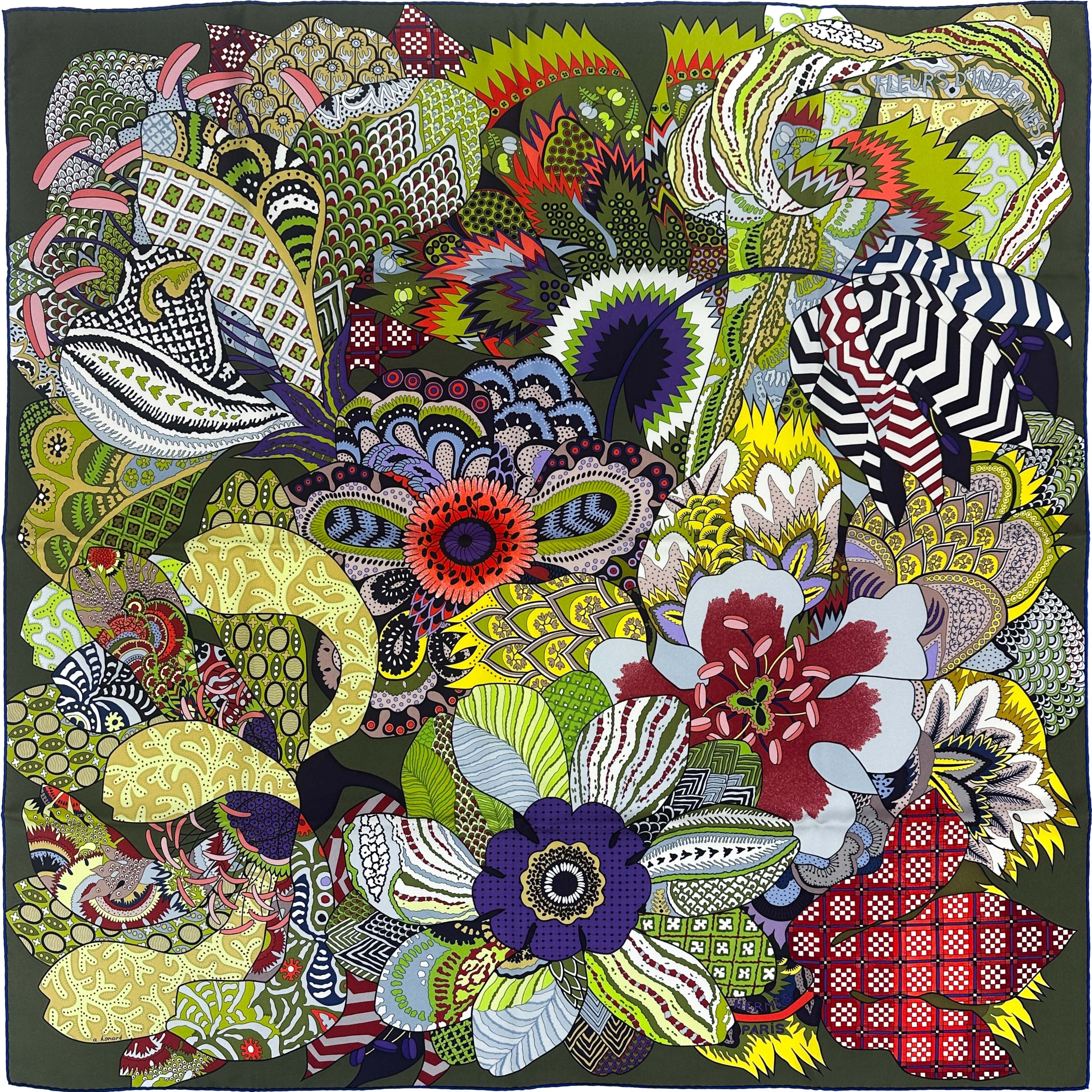 Hermès Fleurs d'Indiennes 90