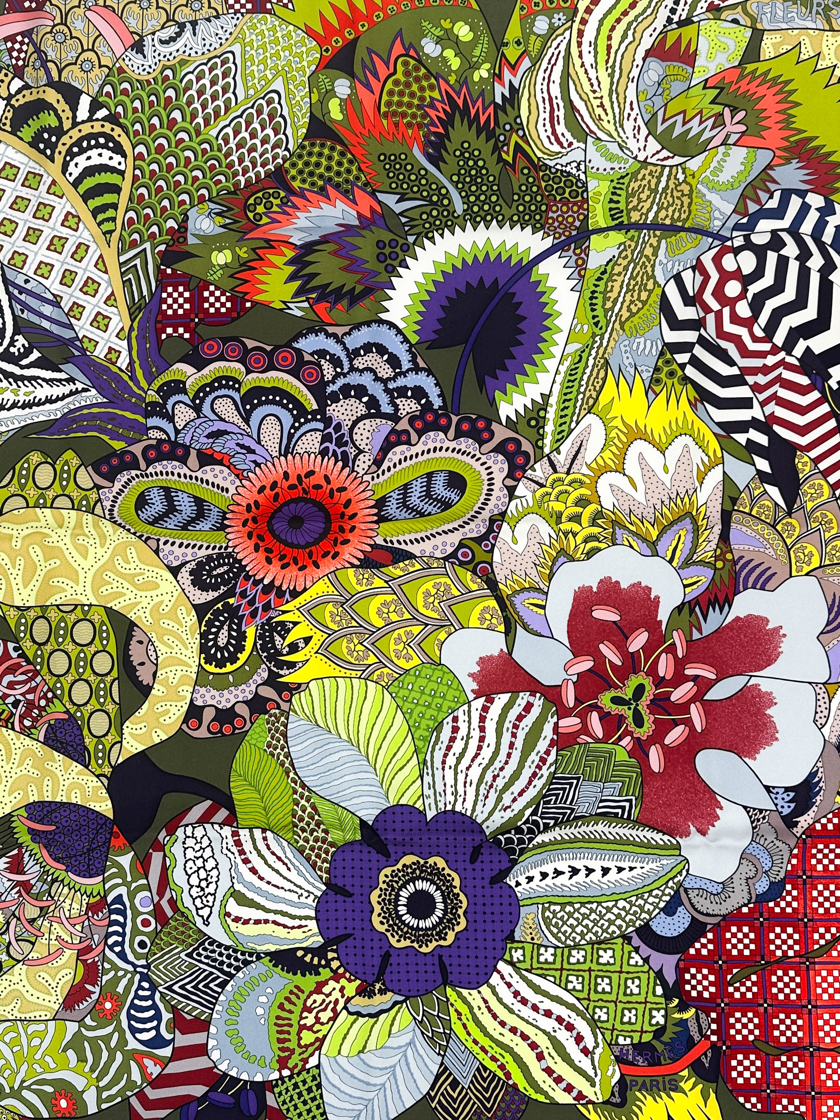 Hermès Fleurs d'Indiennes 90