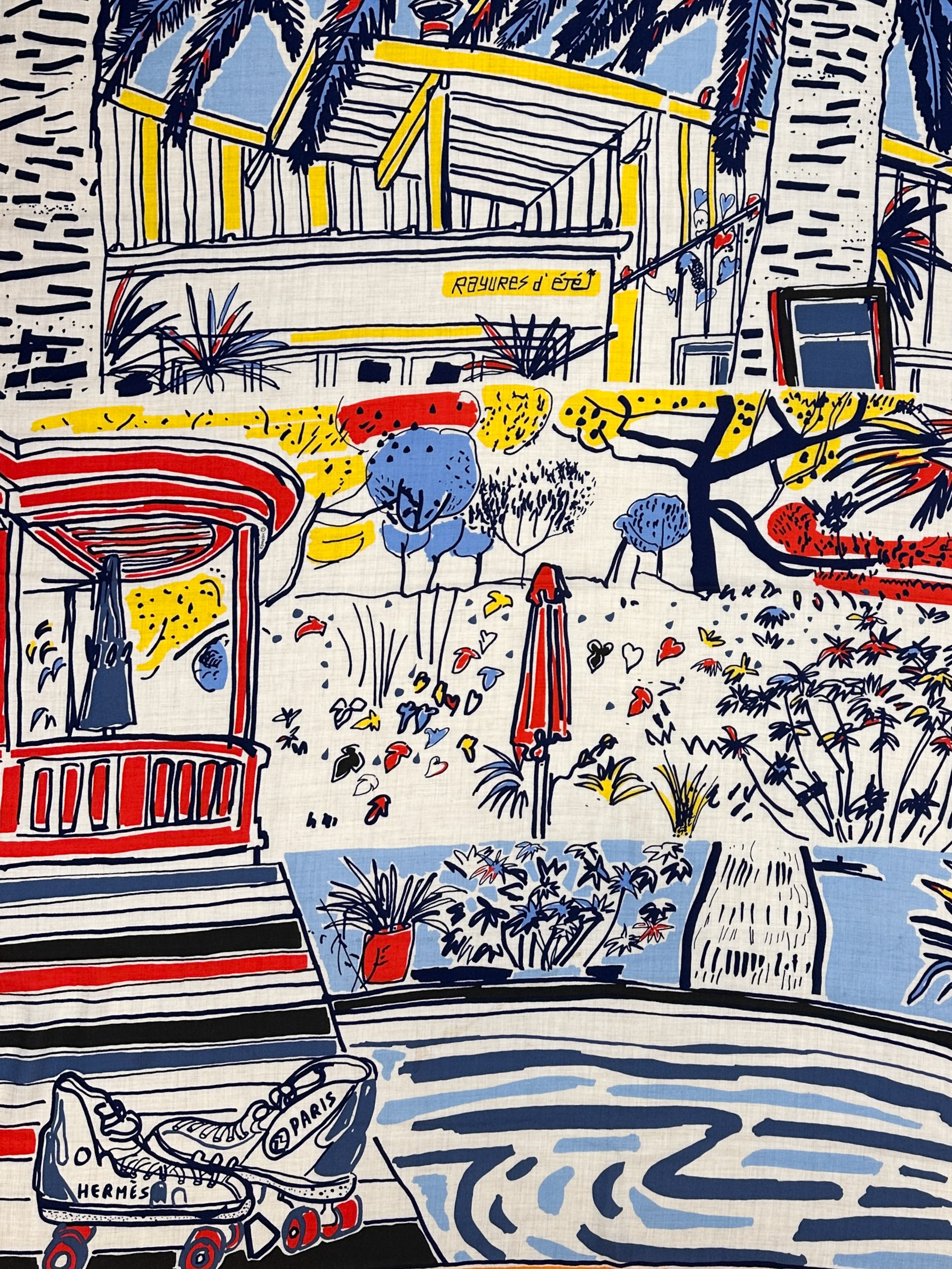 Hermès Rayures d'Ete Cashmere Silk 140