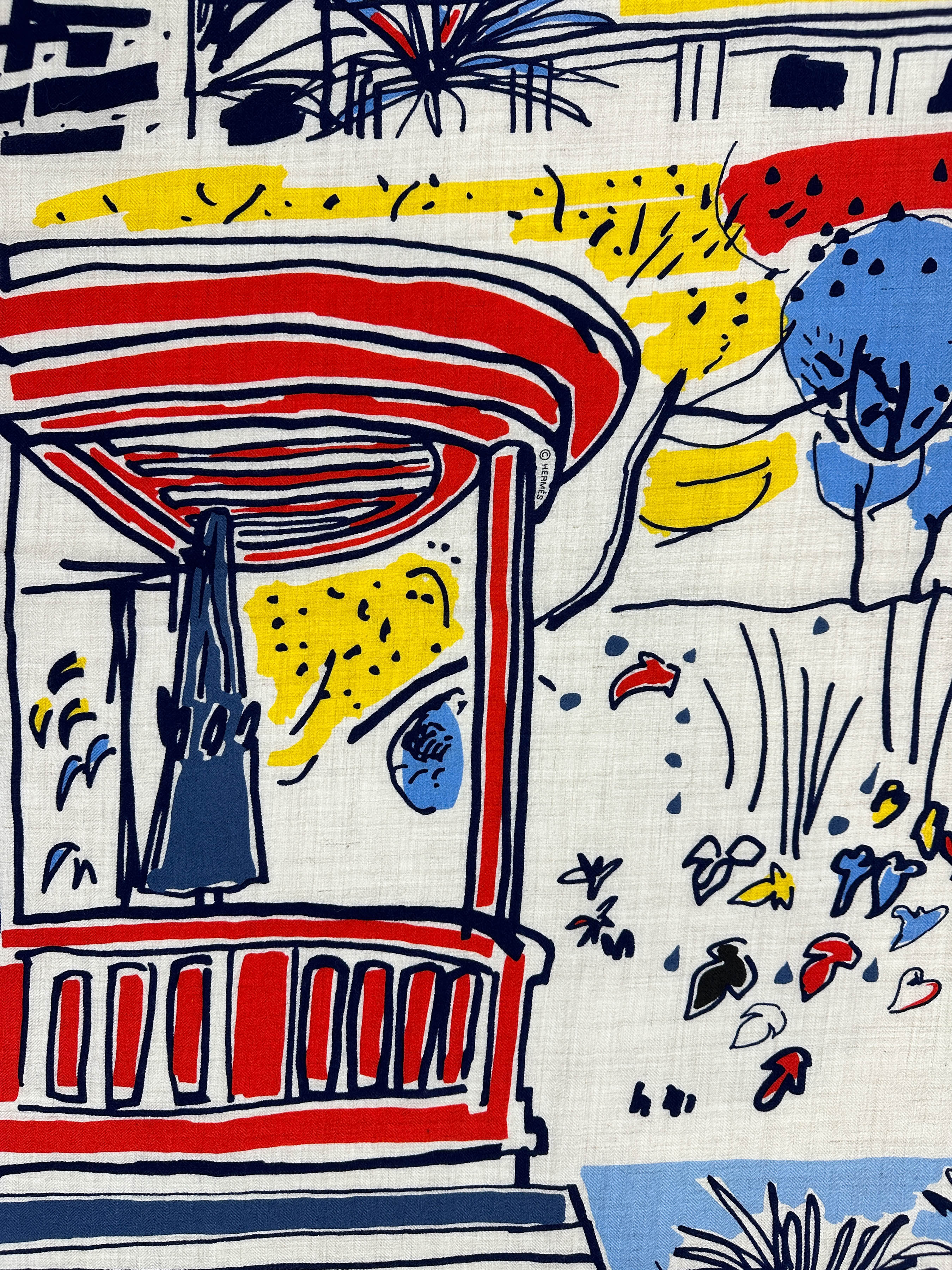 Hermès Rayures d'Ete Cashmere Silk 140