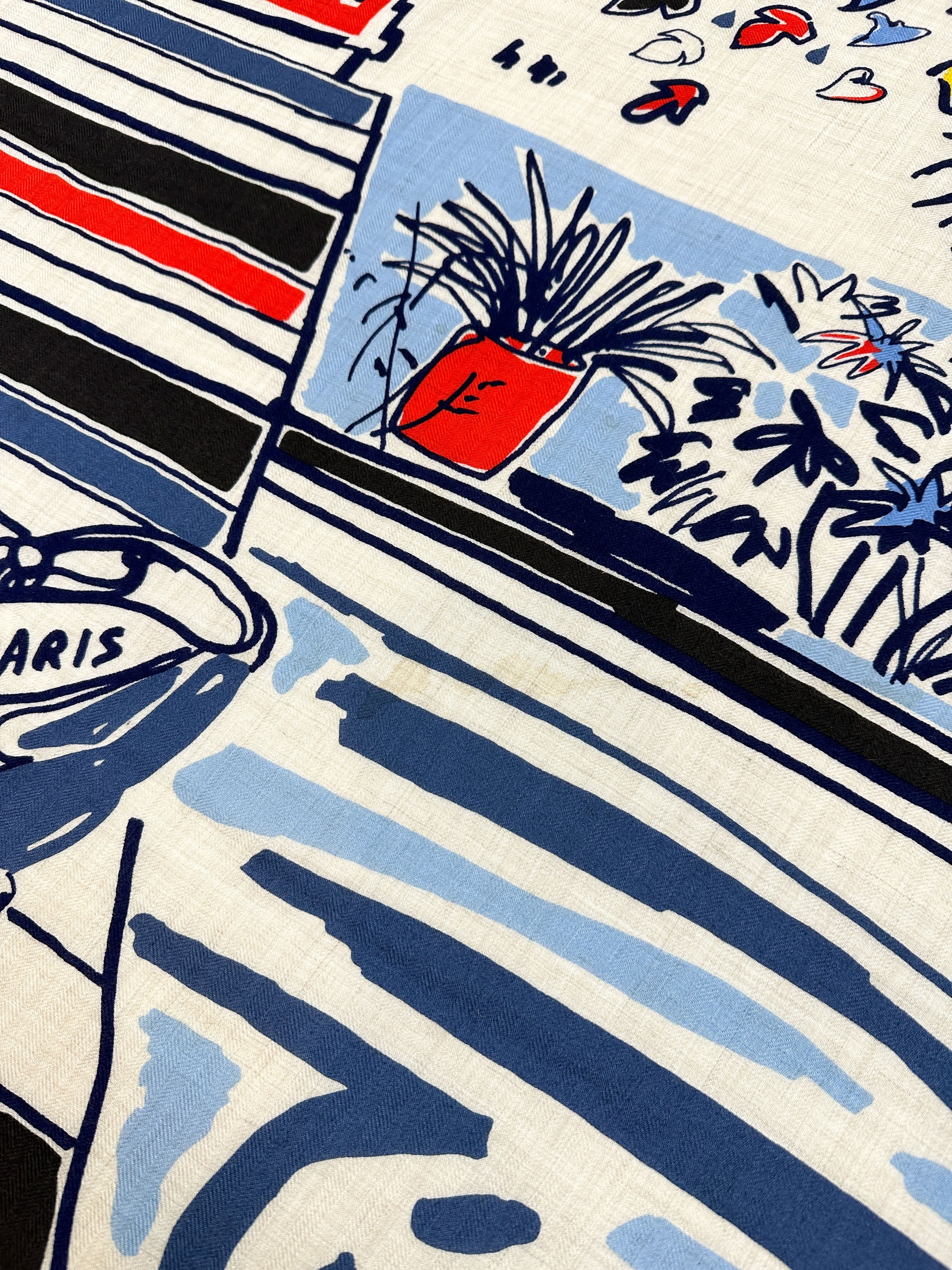 Hermès Rayures d'Ete Cashmere Silk 140