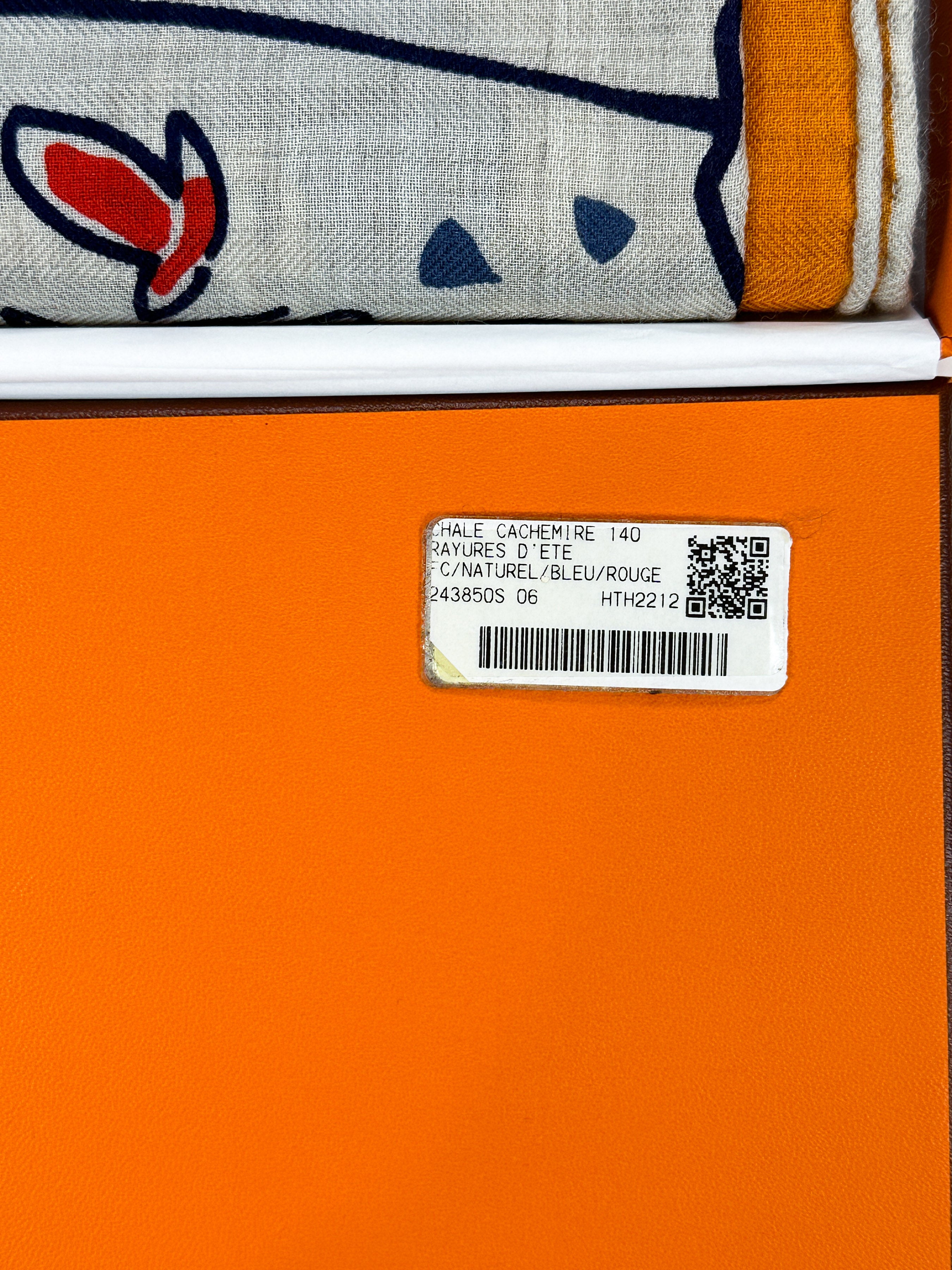 Hermès Rayures d'Ete Cashmere Silk 140