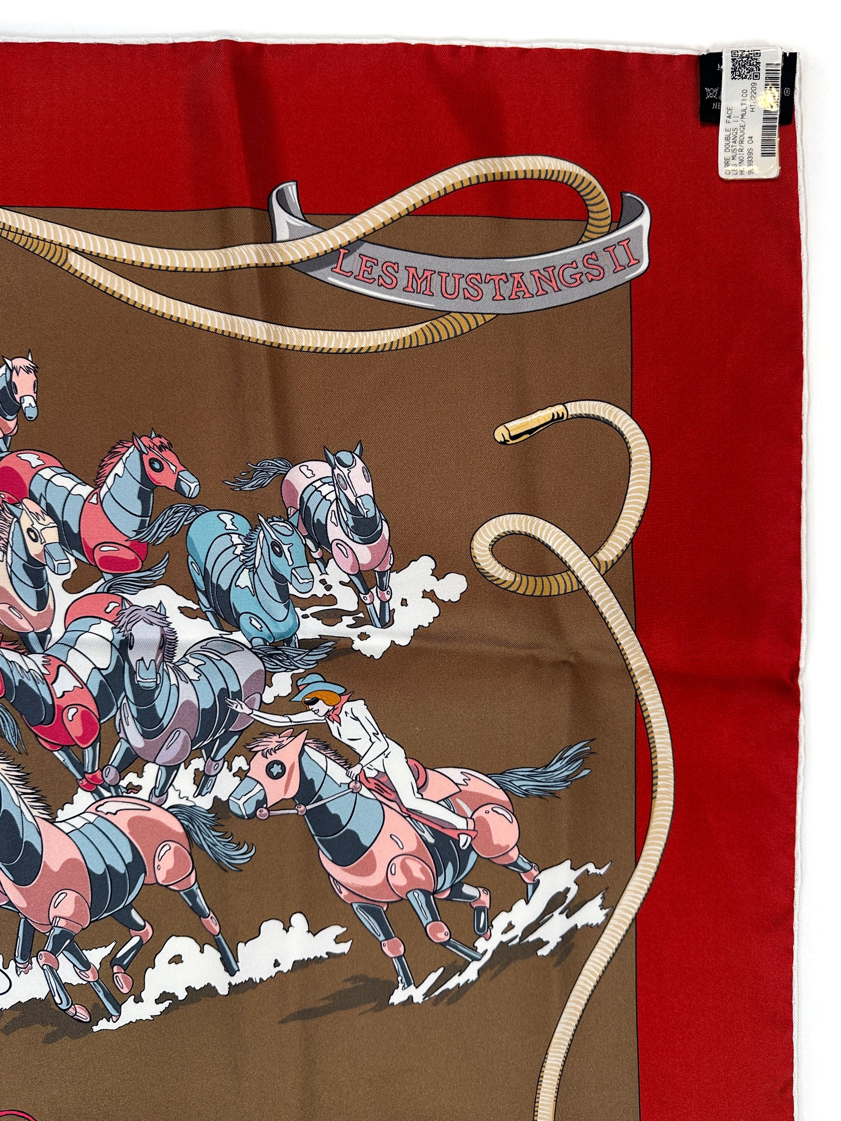 Hermès Les Mustangs II Double Face 90