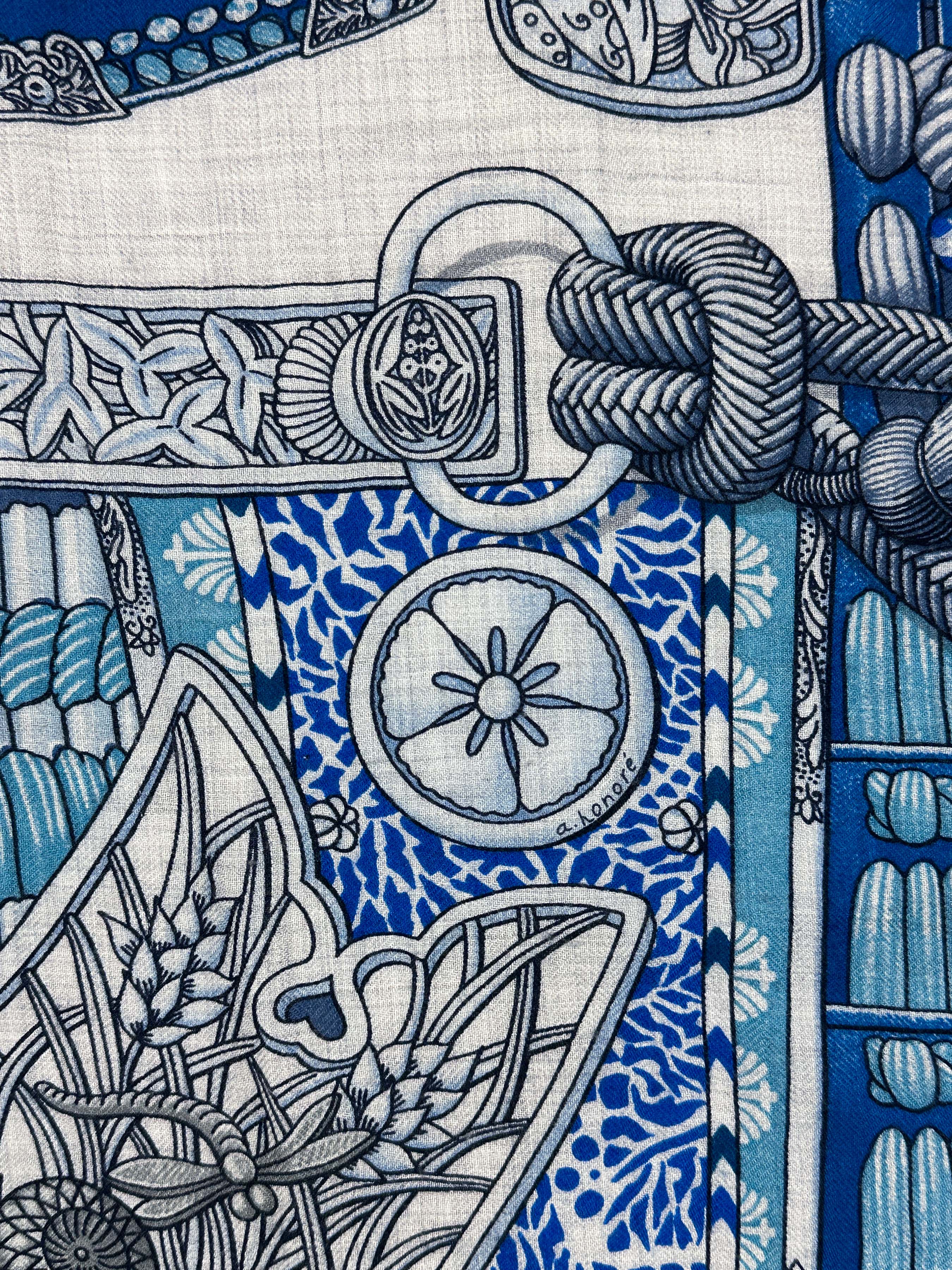Hermès Parures de Samourais Cashmere Silk 140