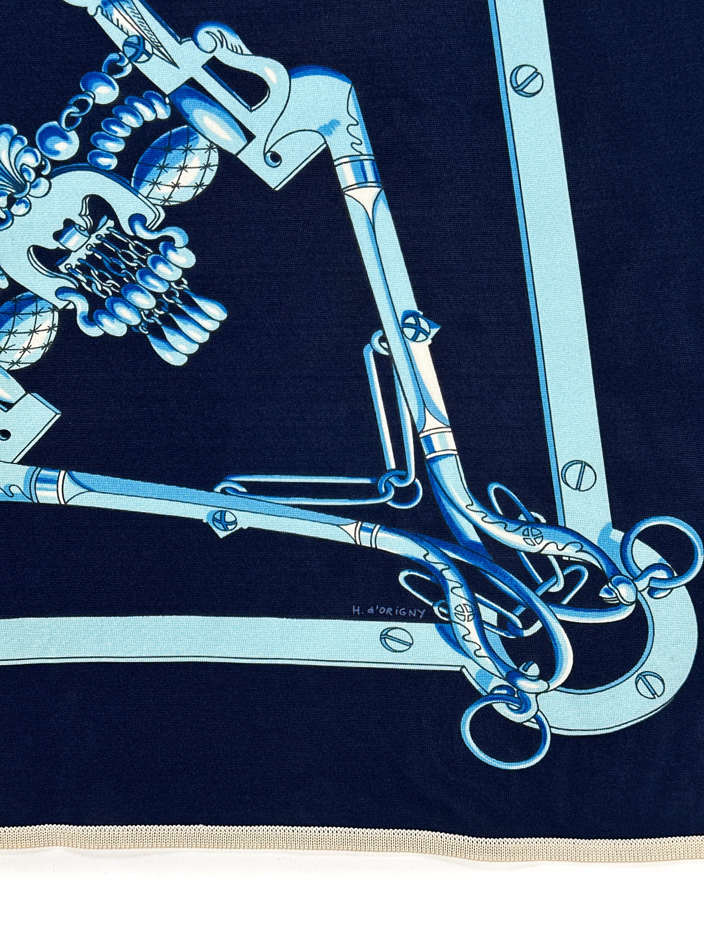 Hermès Mors et Gourmettes Silk Jersey 90