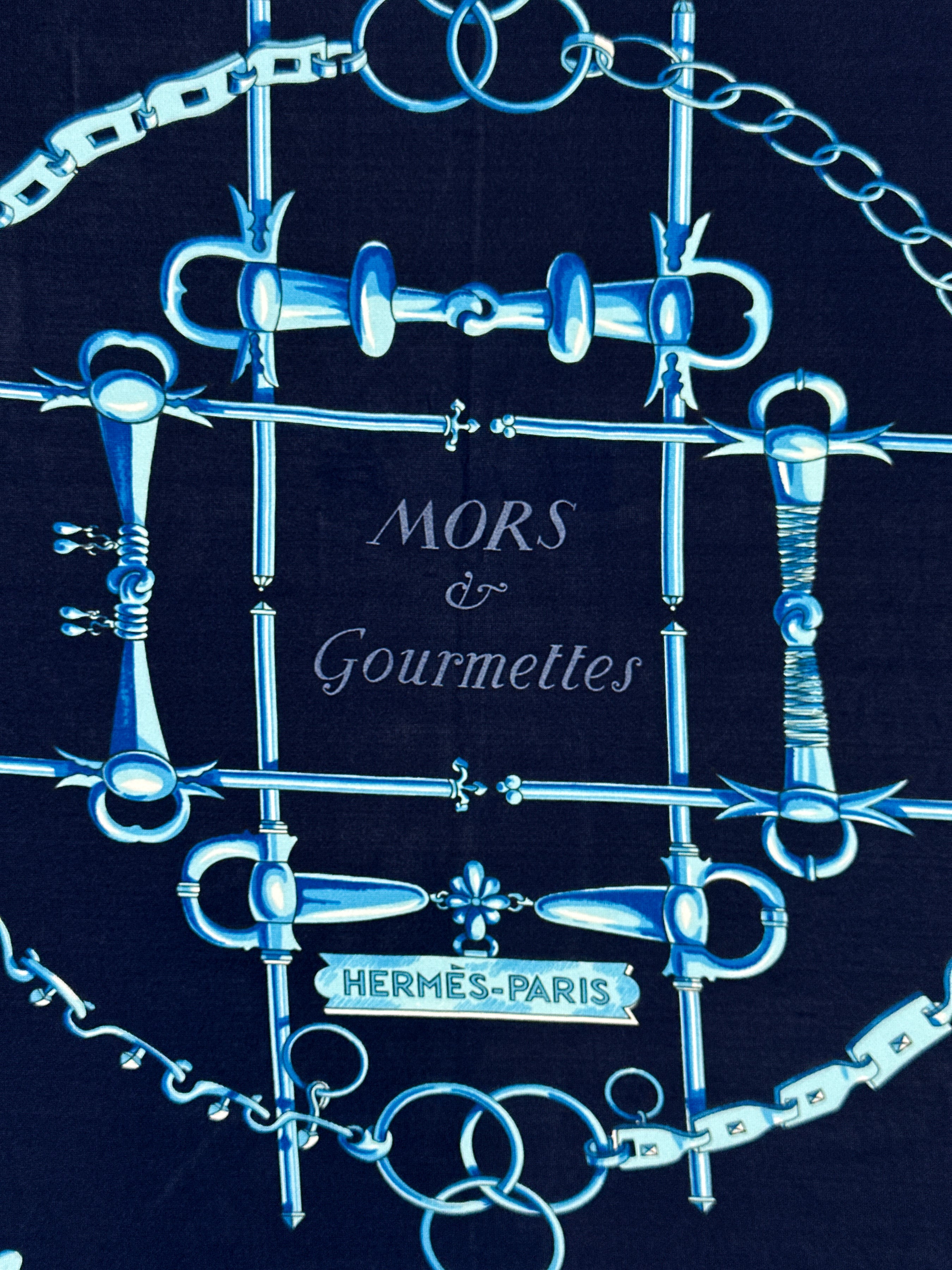 Hermès Mors et Gourmettes Silk Jersey 90